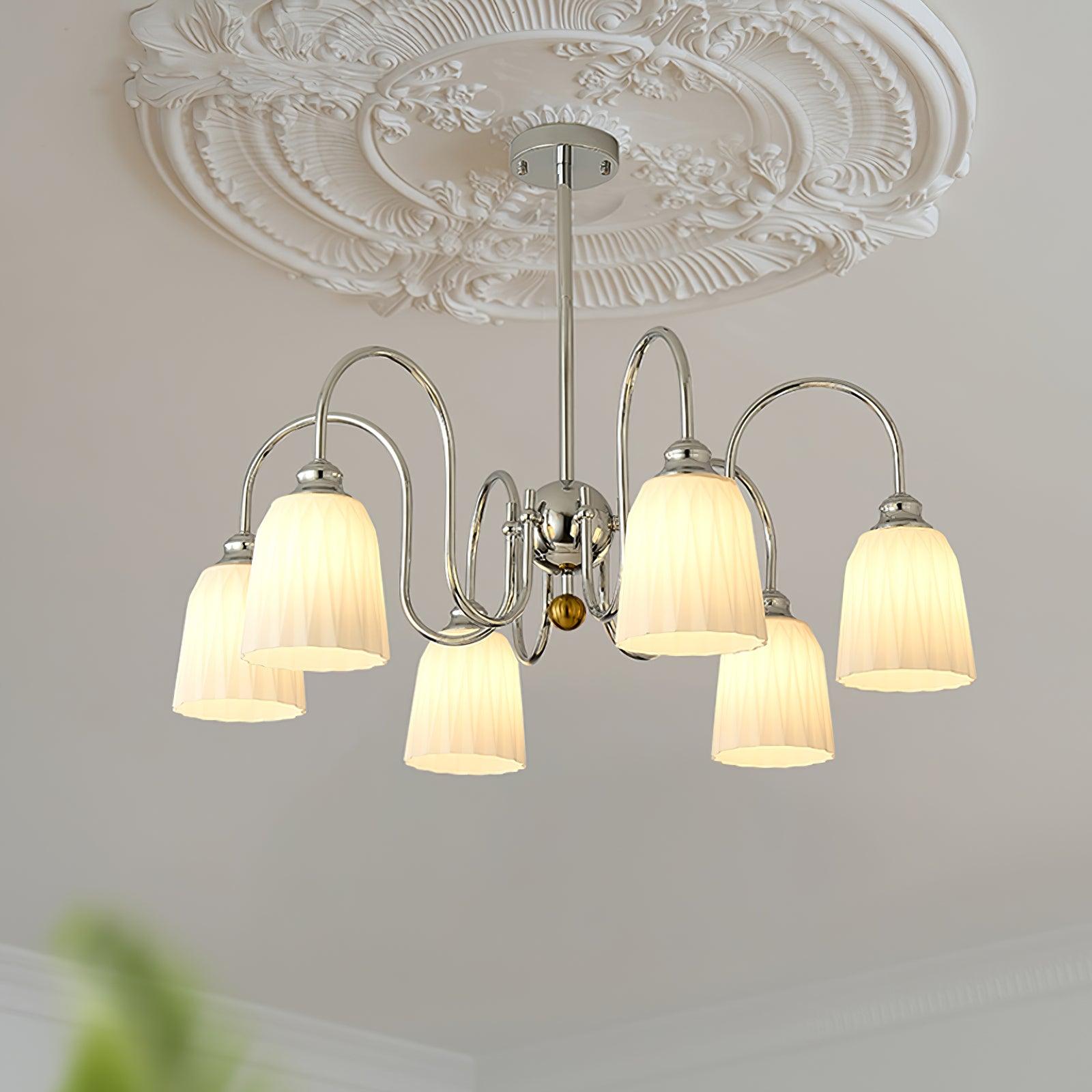 Micah Vintage Kronleuchter aus Glas und Metall-Letslighting