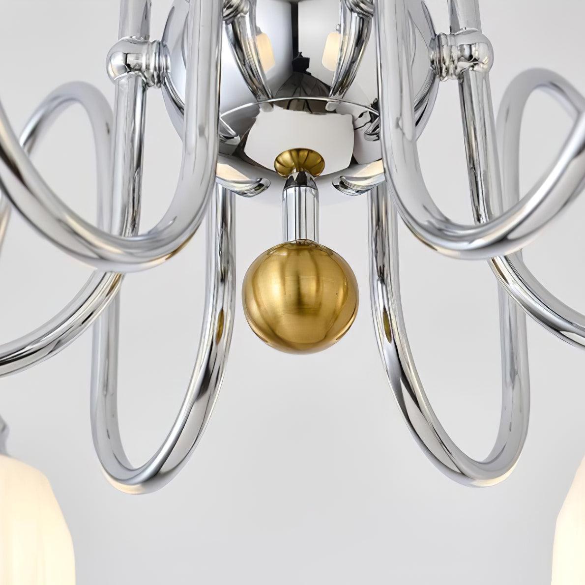 Micah Vintage Kronleuchter aus Glas und Metall-Letslighting