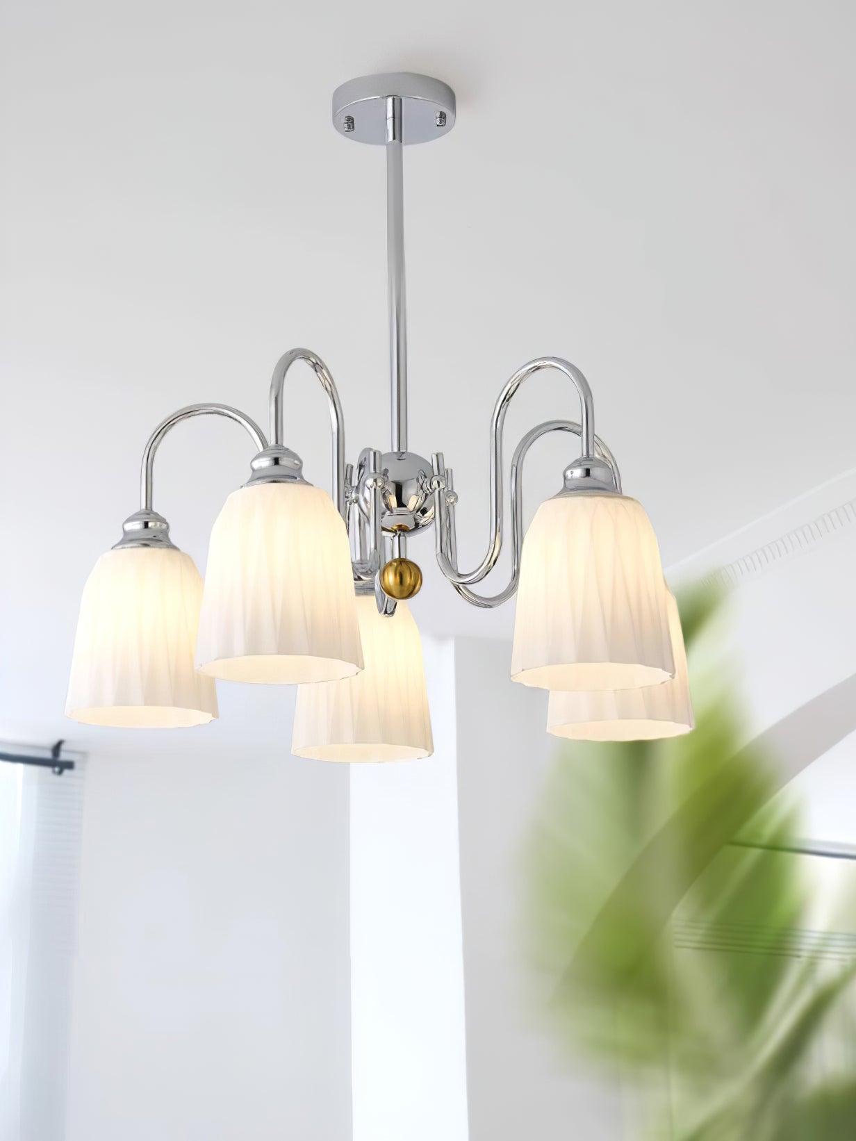 Micah Vintage Kronleuchter aus Glas und Metall-Letslighting