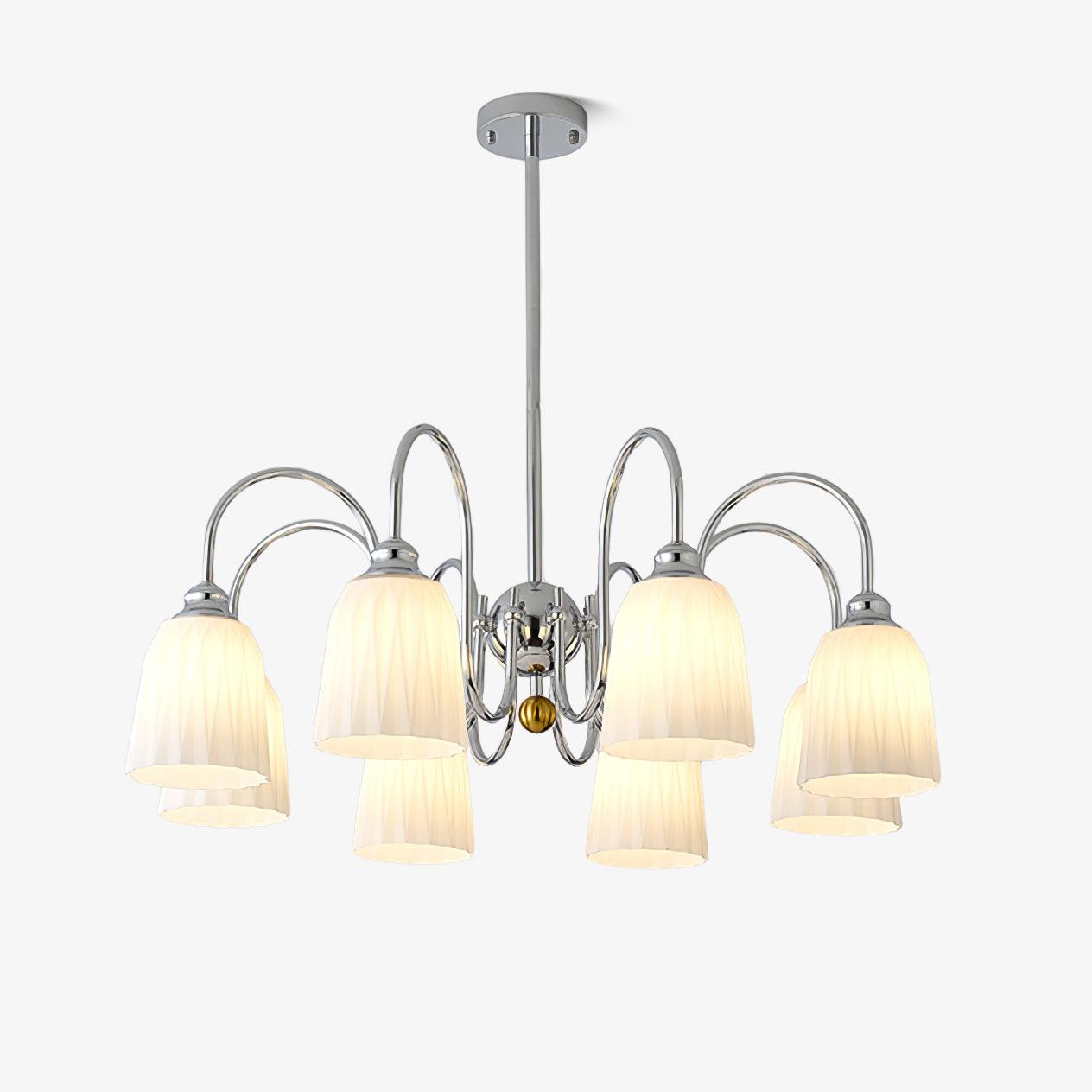 Micah Vintage Kronleuchter aus Glas und Metall-Letslighting
