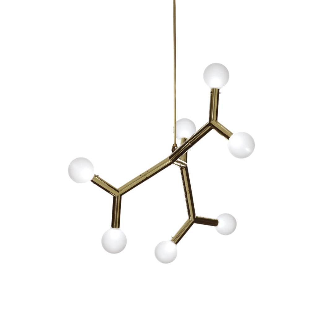 Ulfuvyu Modern Minimalist Ball Brass Glass Chandelier - Letslighting