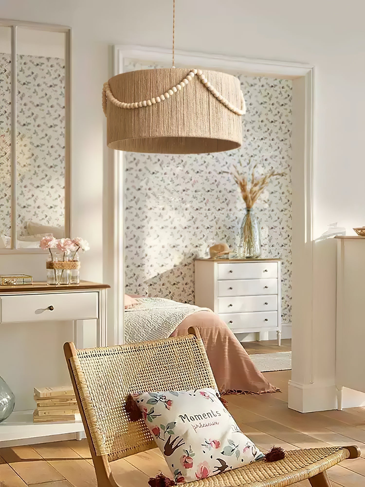 Ershaa Elegance Pendelleuchte im Boho-Stil mit Naturperlen-Letslighting