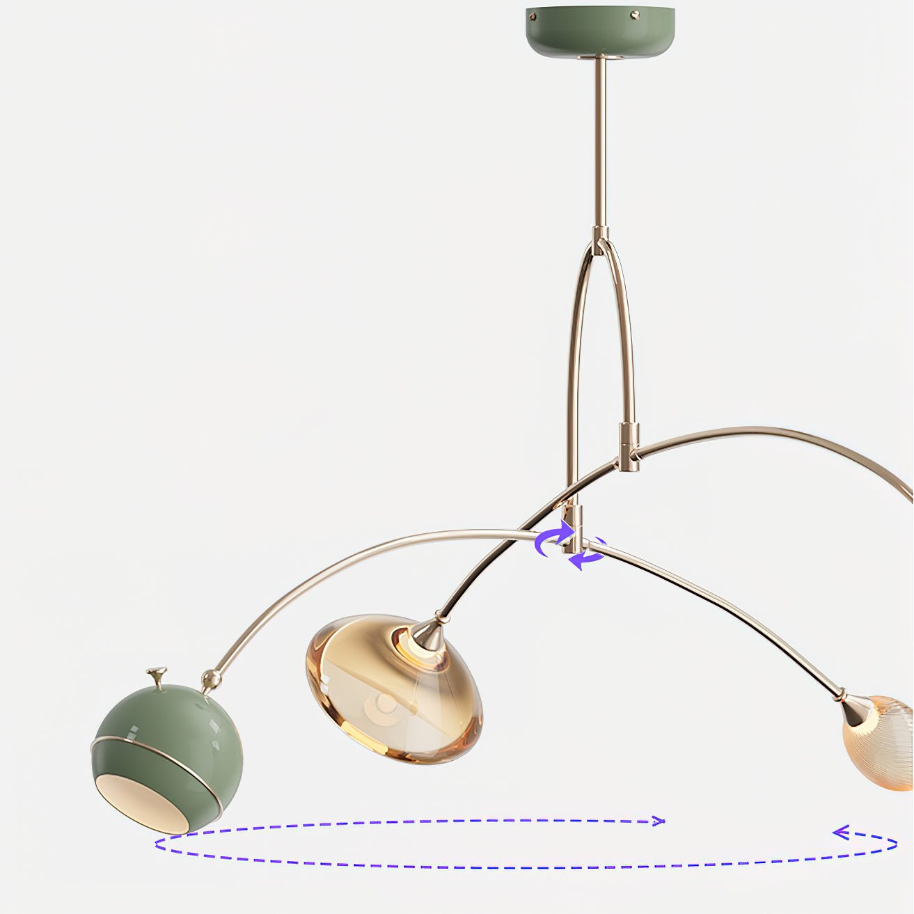Lustra Kronleuchter Grün Sci-Fi Elegant-Letslighting