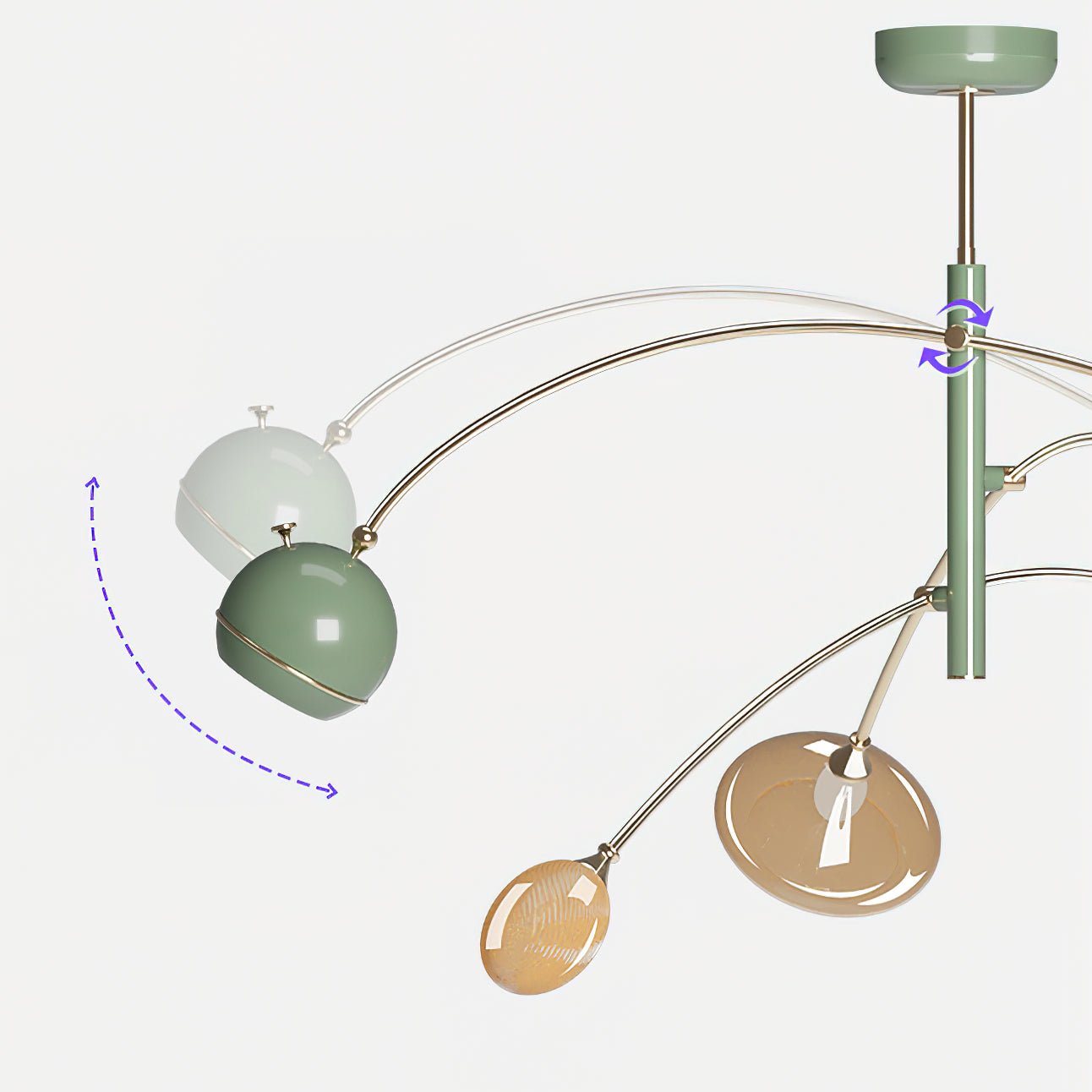 Lustra Kronleuchter Grün Sci-Fi Elegant-Letslighting