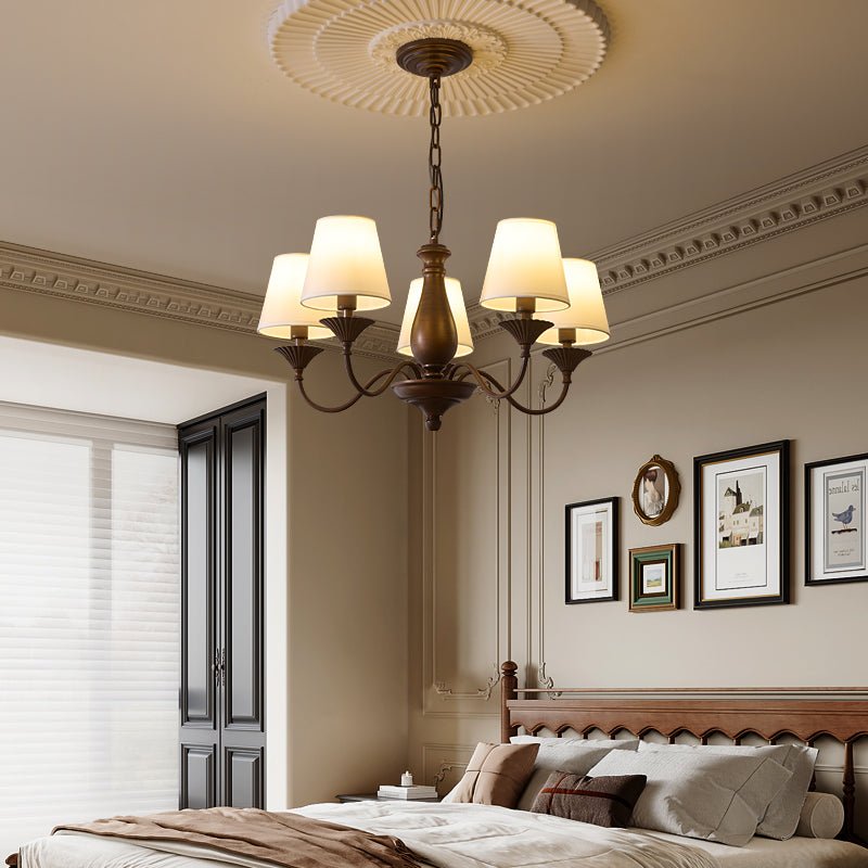 Aurora Kronleuchter Stoffschirm Vintage-Letslighting