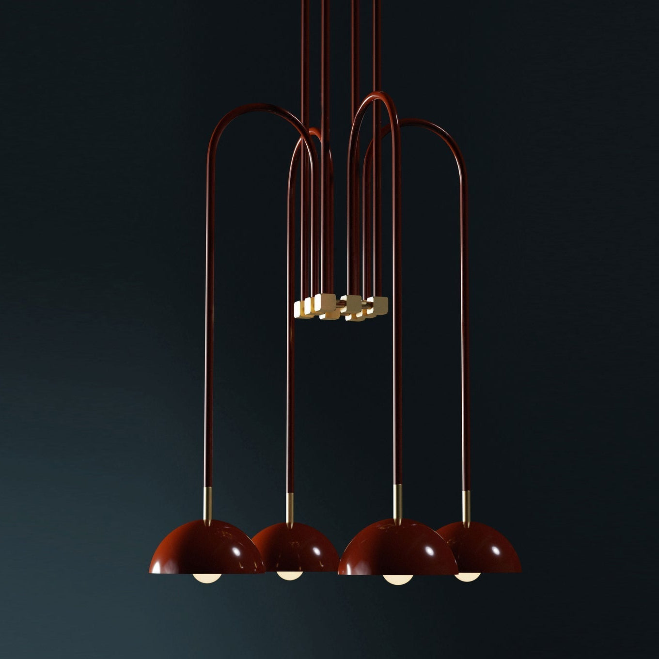 Blikuvyh Industrieller Vintage Atelier Kronleuchter aus Messing-Letslighting