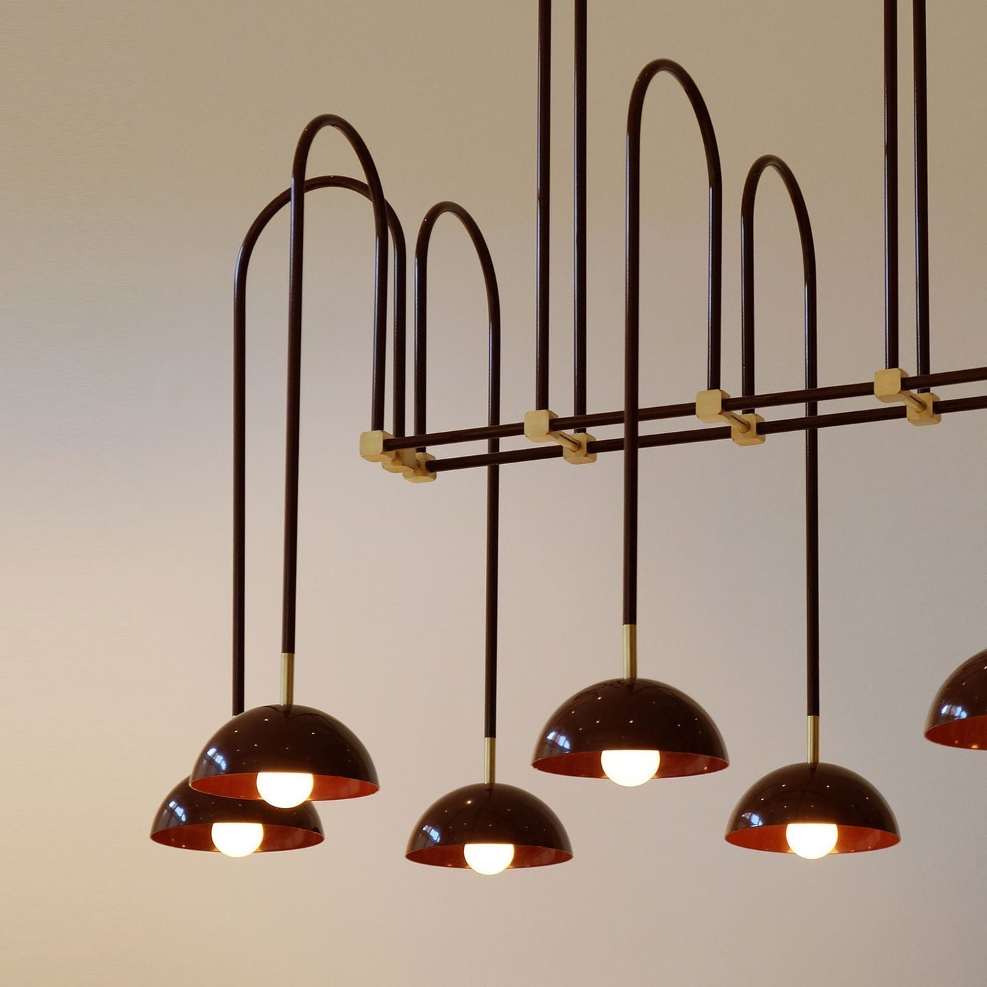 Blikuvyh Industrieller Vintage Atelier Kronleuchter aus Messing-Letslighting