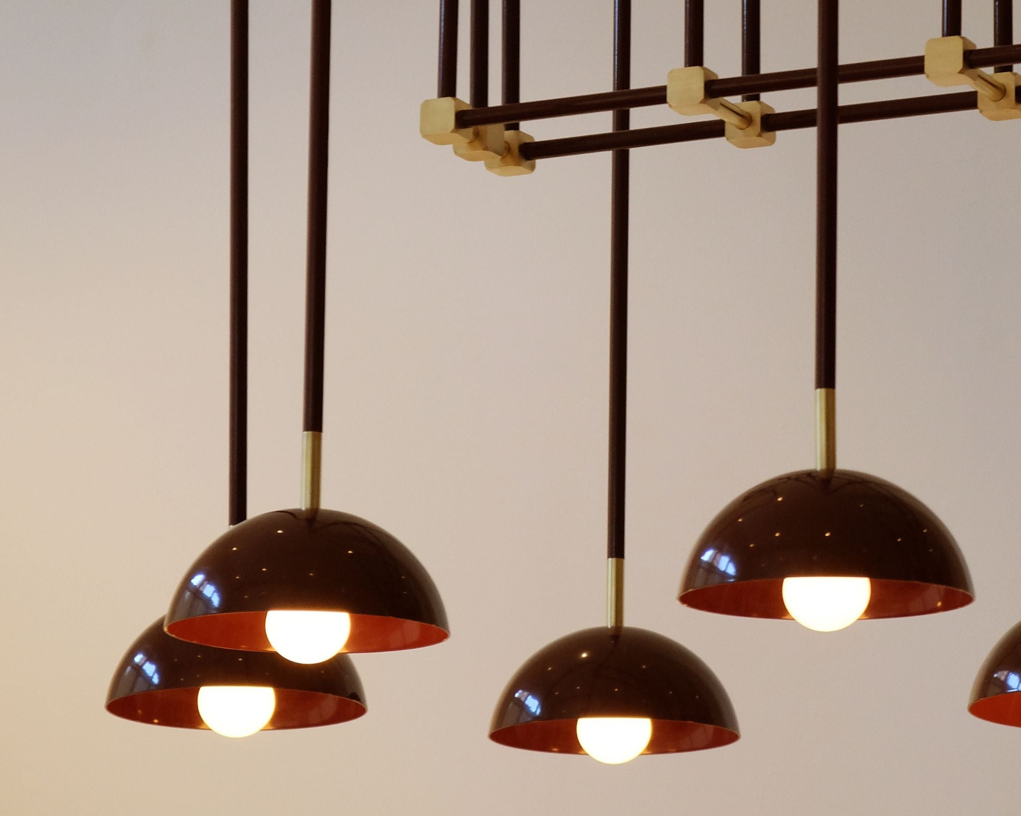 Blikuvyh Industrieller Vintage Atelier Kronleuchter aus Messing-Letslighting