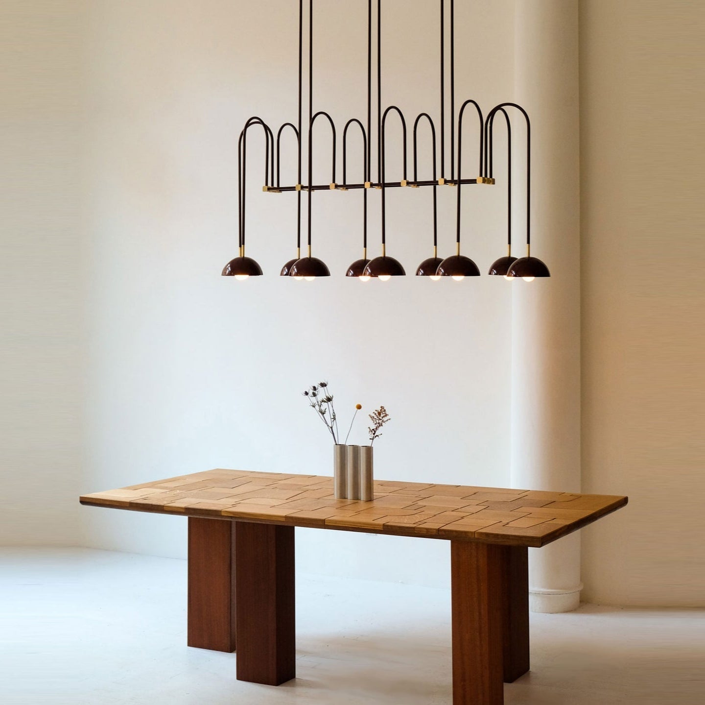 Blikuvyh Industrieller Vintage Atelier Kronleuchter aus Messing-Letslighting