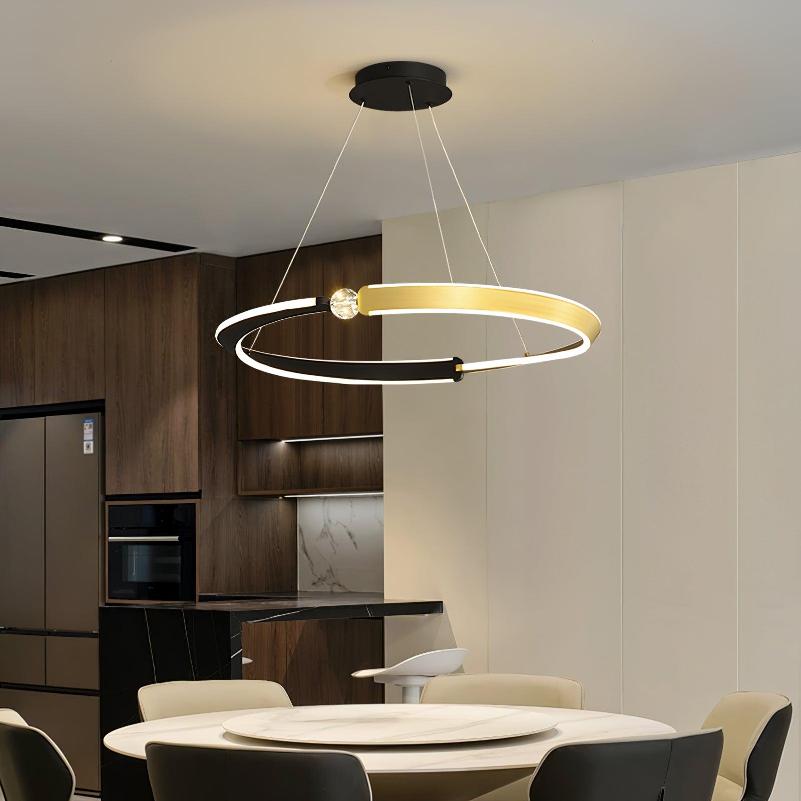 Lustra Kronleuchter Kristall Schwarz Gold-Letslighting