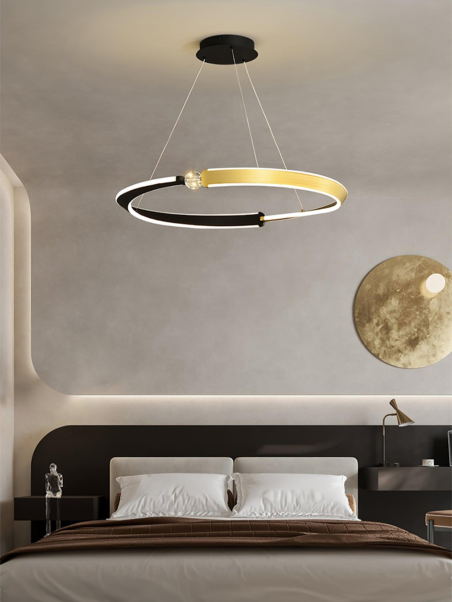 Lustra Kronleuchter Kristall Schwarz Gold-Letslighting