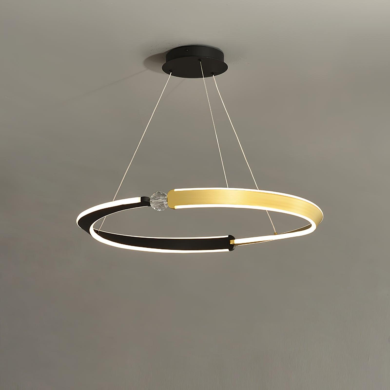 Lustra Kronleuchter Kristall Schwarz Gold-Letslighting