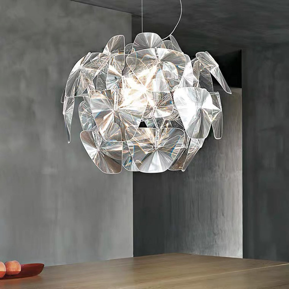 Arisha Design Blume LED Pendelleuchte Metall Acryl Wohnzimmer Schlafzimmer Esszimmer