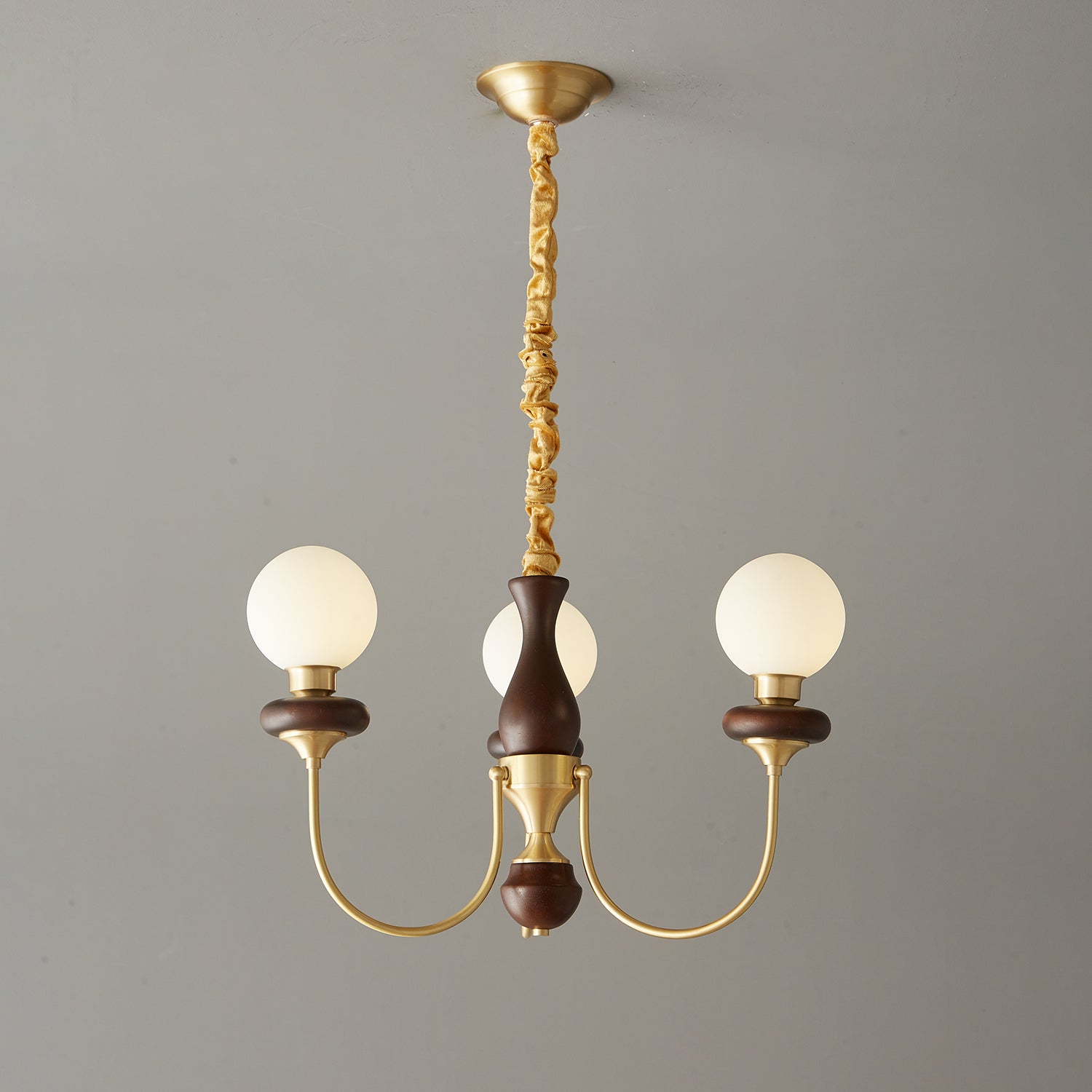 Cotheor Vintage Arc Holz Glas Kronleuchter-Letslighting