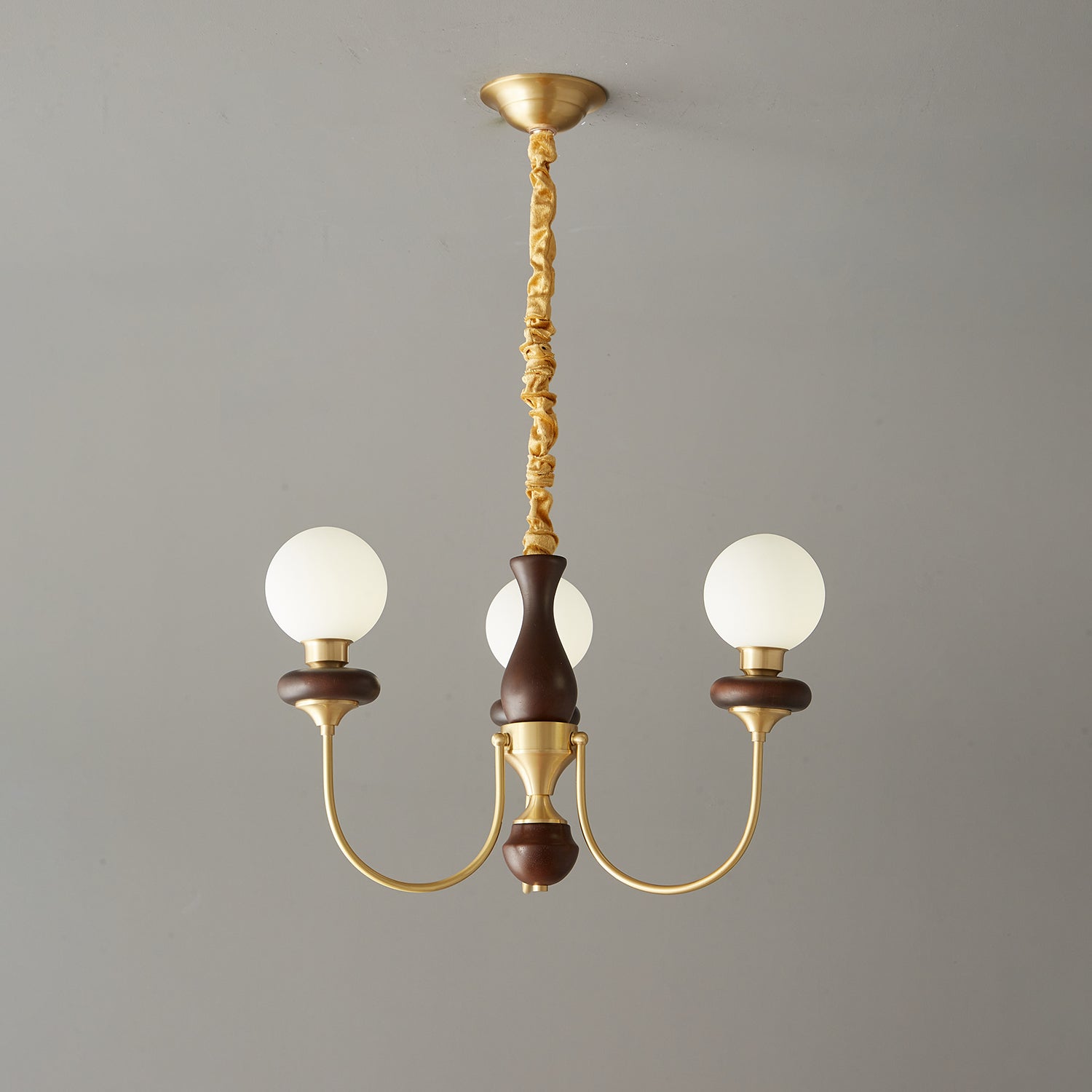 Cotheor Vintage Arc Holz Glas Kronleuchter-Letslighting