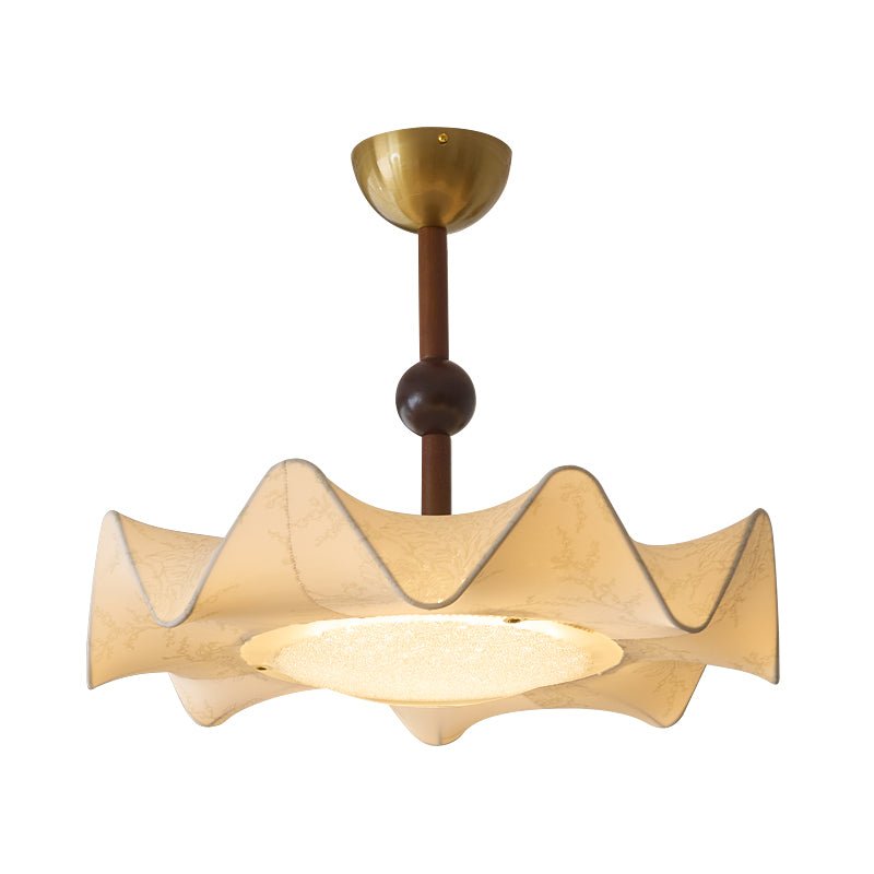 Avlorus Traditionelle Eleganz Deckenleuchte aus Holz und Stoff-Letslighting