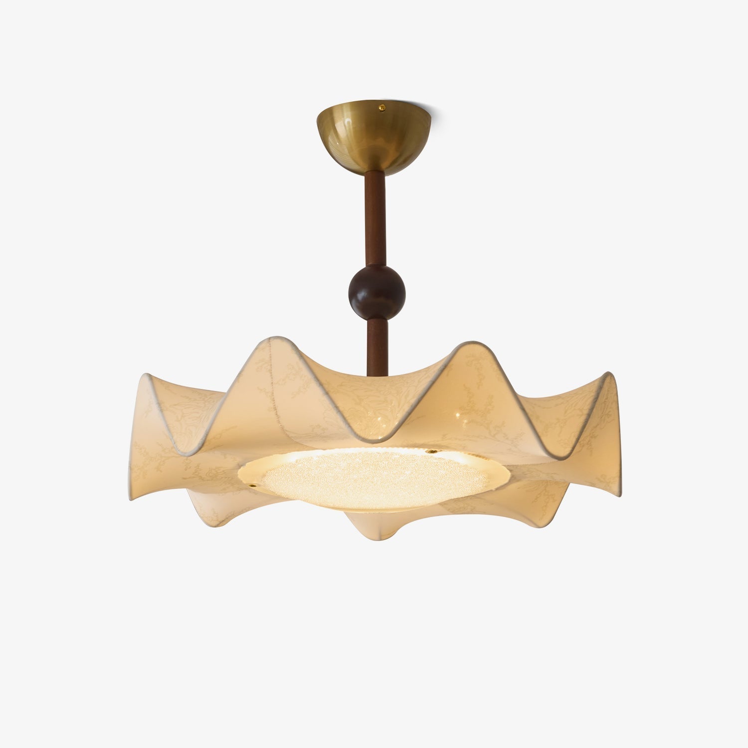 Avlorus Traditionelle Eleganz Deckenleuchte aus Holz und Stoff-Letslighting