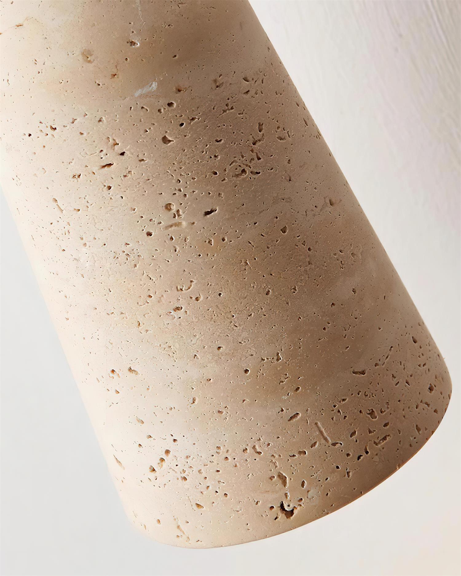 Bellaro Travertine & Wood Pendant Light - Letslighting