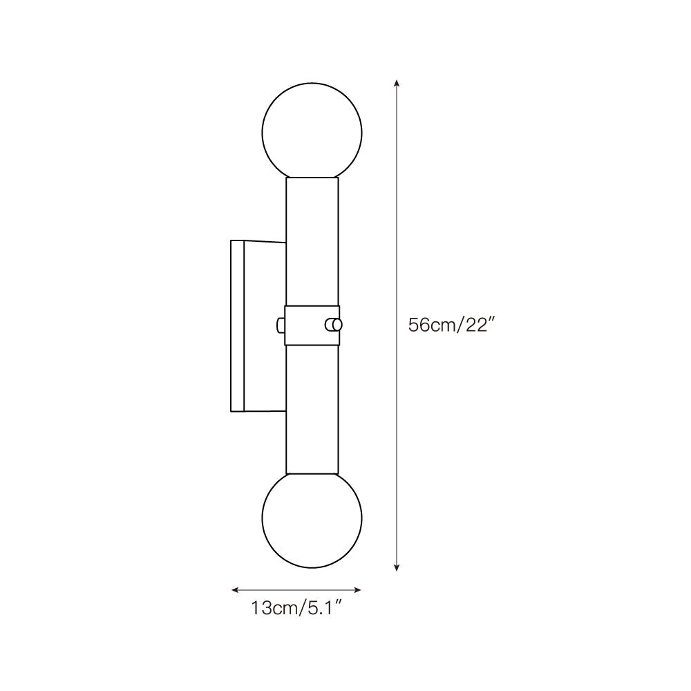Dvaluvyh Modern Minimalist Travertine Metal Glass Wall Lamp - Letslighting