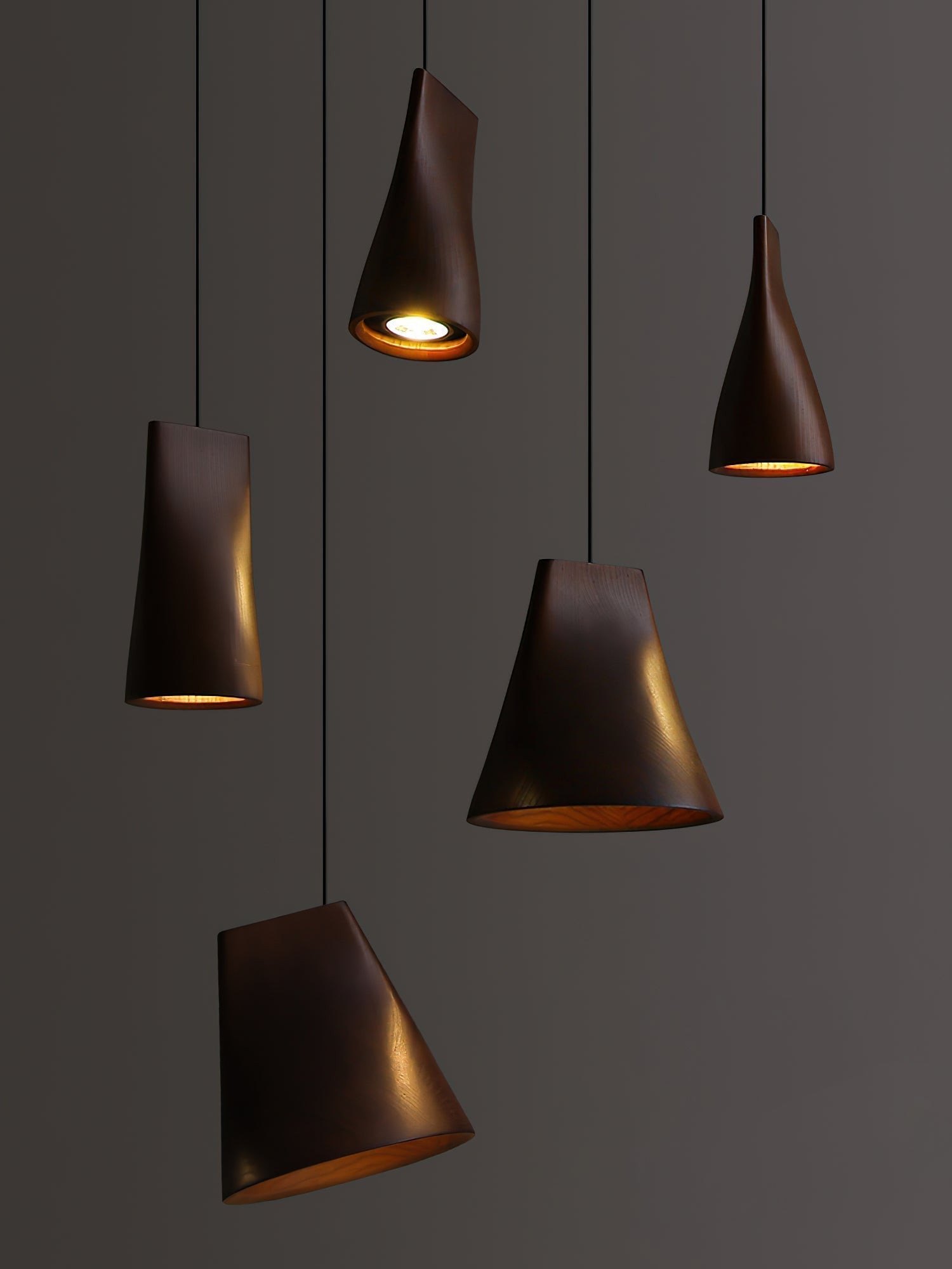 Ivarara Asymmetrisch Holz Pendelleuchte Leuchte-Letslighting