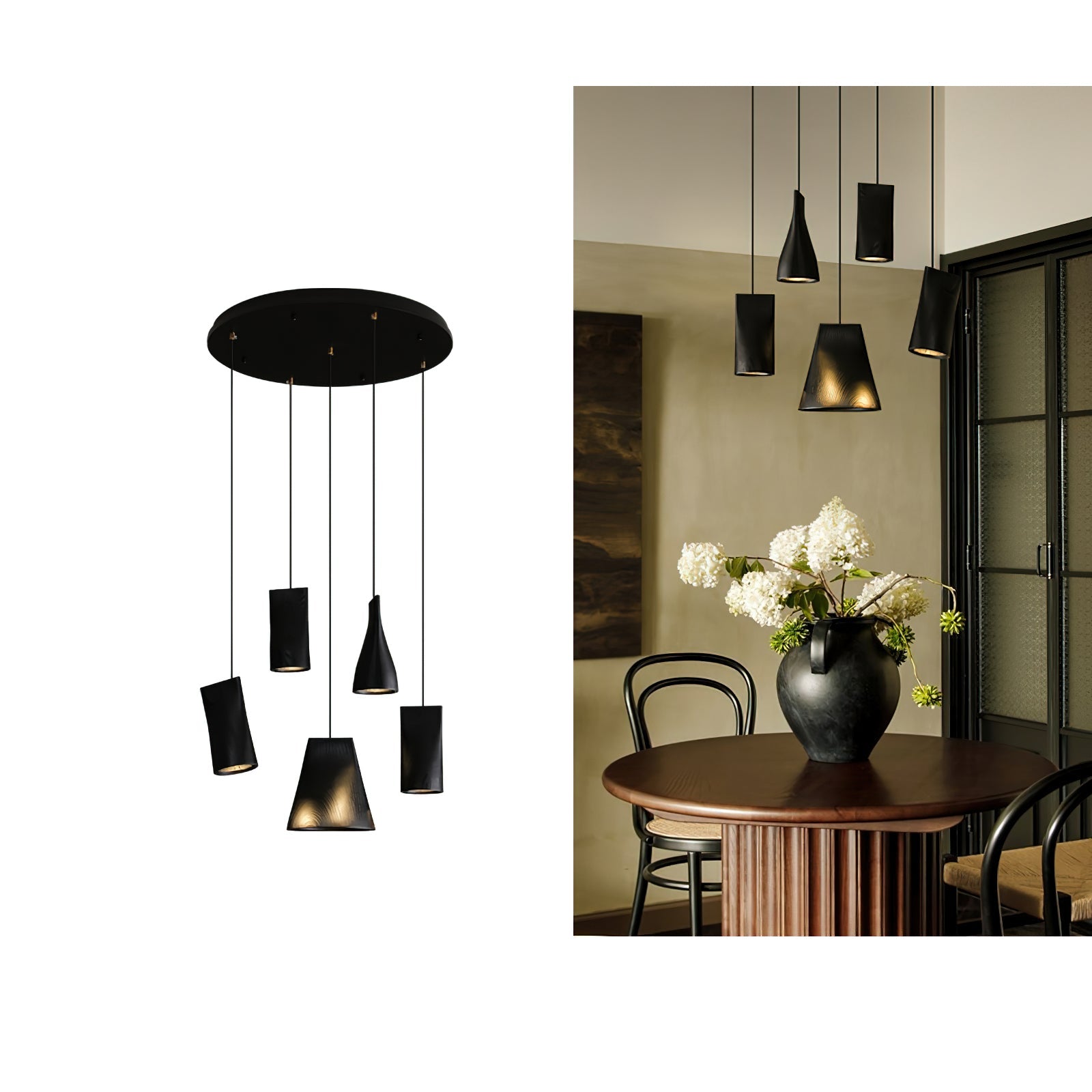 Ivarara Asymmetrisch Holz Pendelleuchte Leuchte-Letslighting