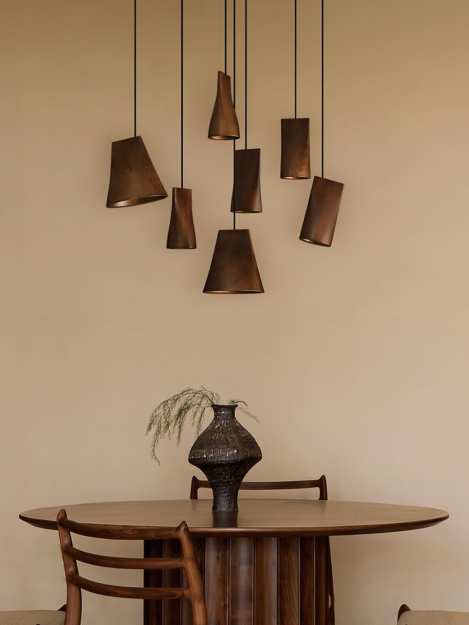 Ivarara Asymmetrisch Holz Pendelleuchte Leuchte-Letslighting