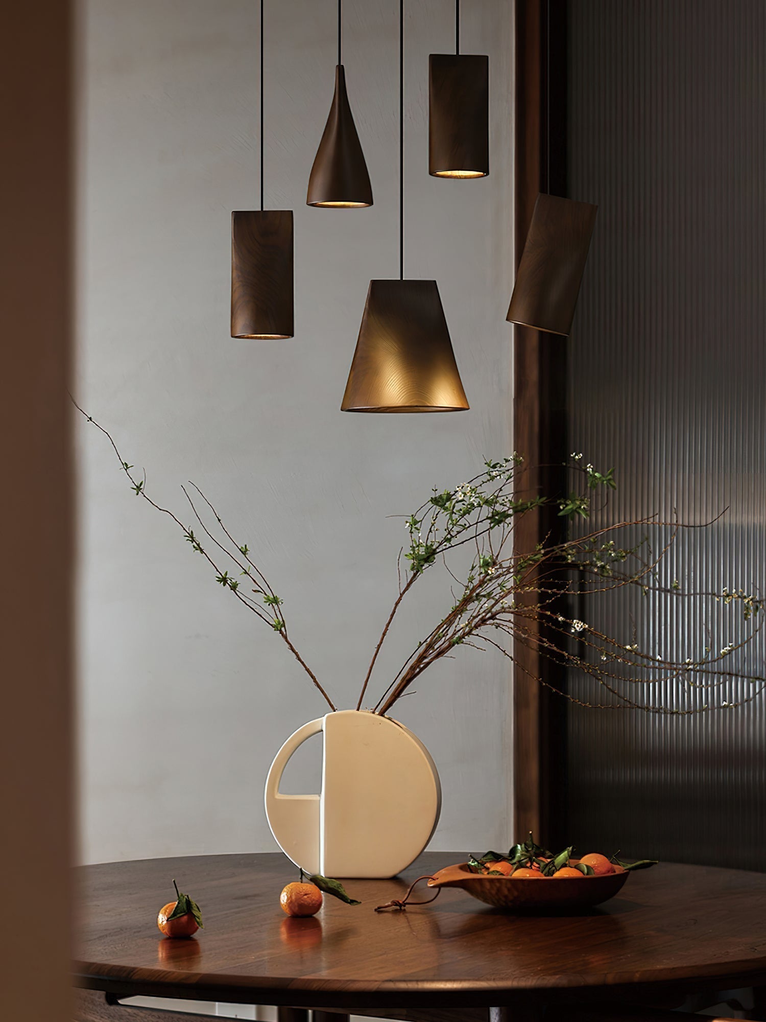 Ivarara Asymmetrisch Holz Pendelleuchte Leuchte-Letslighting