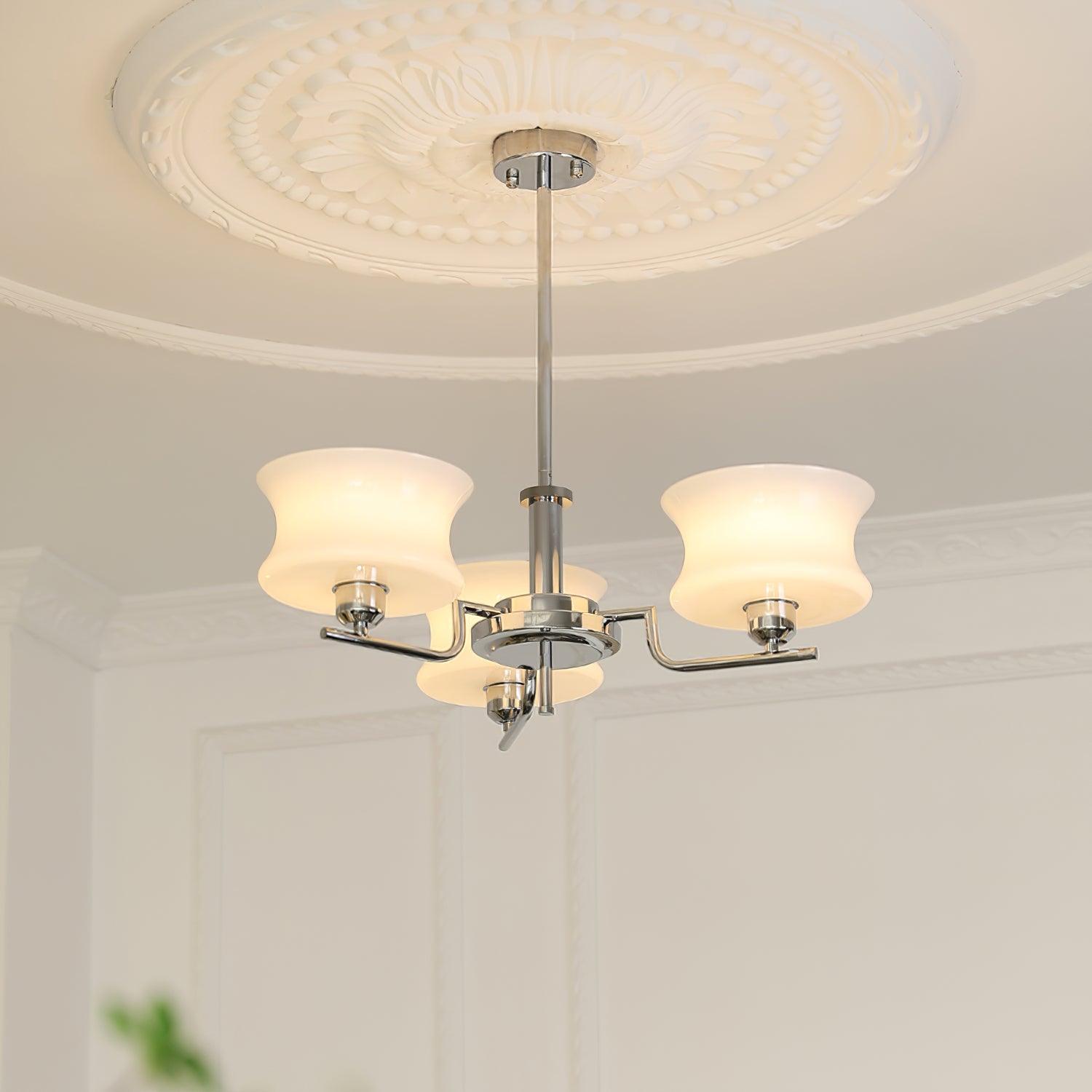 Lustra Kronleuchter Naturgold Vintage Glas-Letslighting