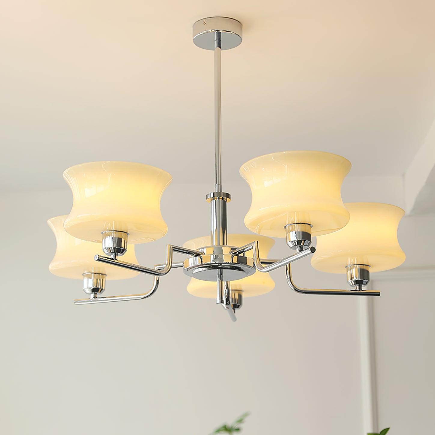 Lustra Kronleuchter Naturgold Vintage Glas-Letslighting
