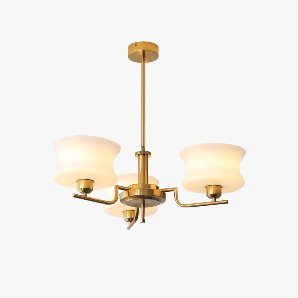 Lustra Kronleuchter Naturgold Vintage Glas-Letslighting