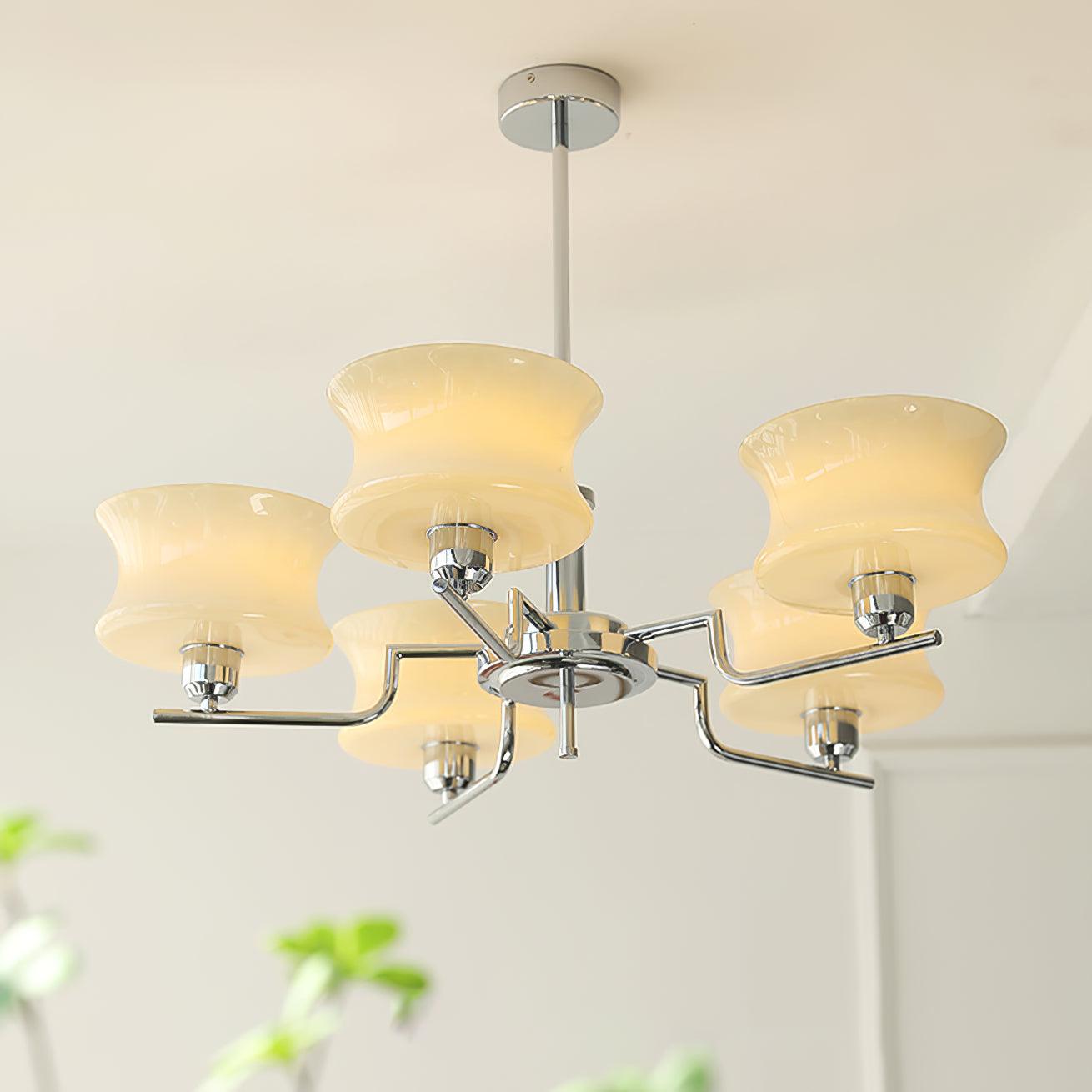Lustra Kronleuchter Naturgold Vintage Glas-Letslighting