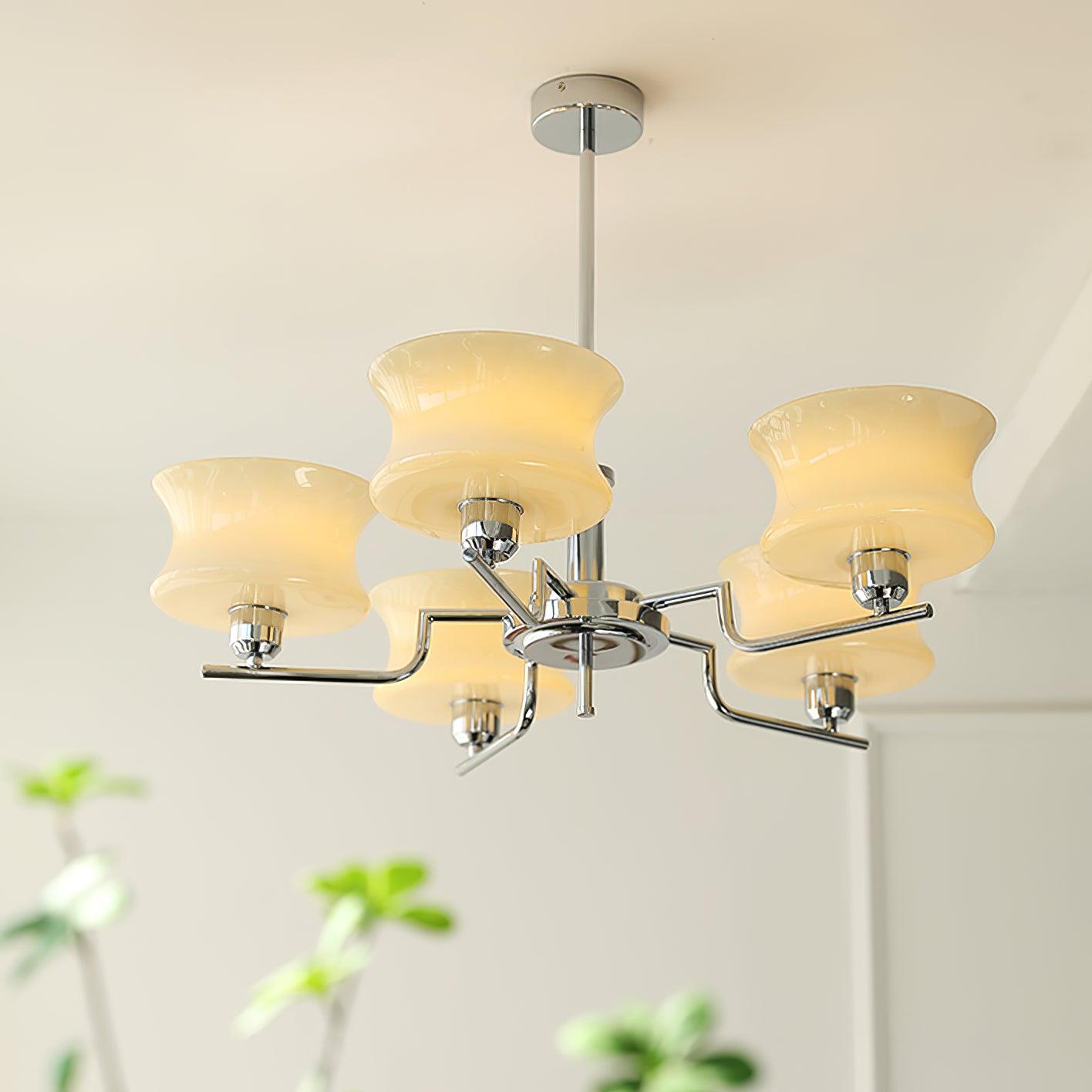 Lustra Kronleuchter Naturgold Vintage Glas-Letslighting