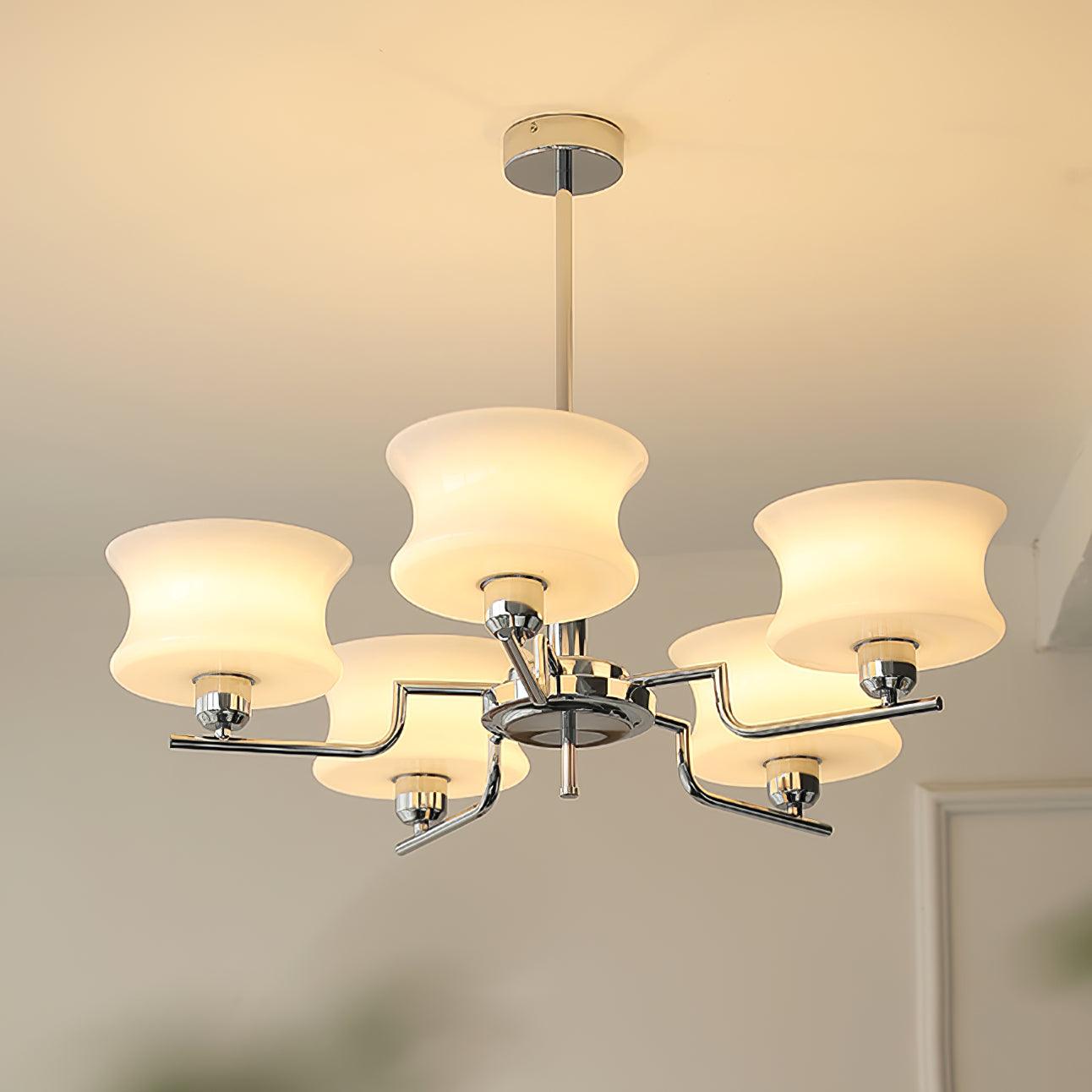 Lustra Kronleuchter Naturgold Vintage Glas-Letslighting