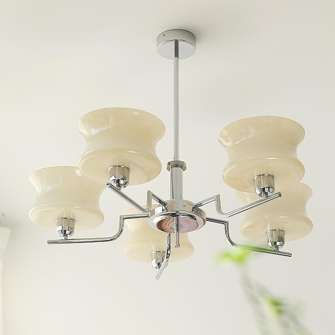 Lustra Kronleuchter Naturgold Vintage Glas-Letslighting