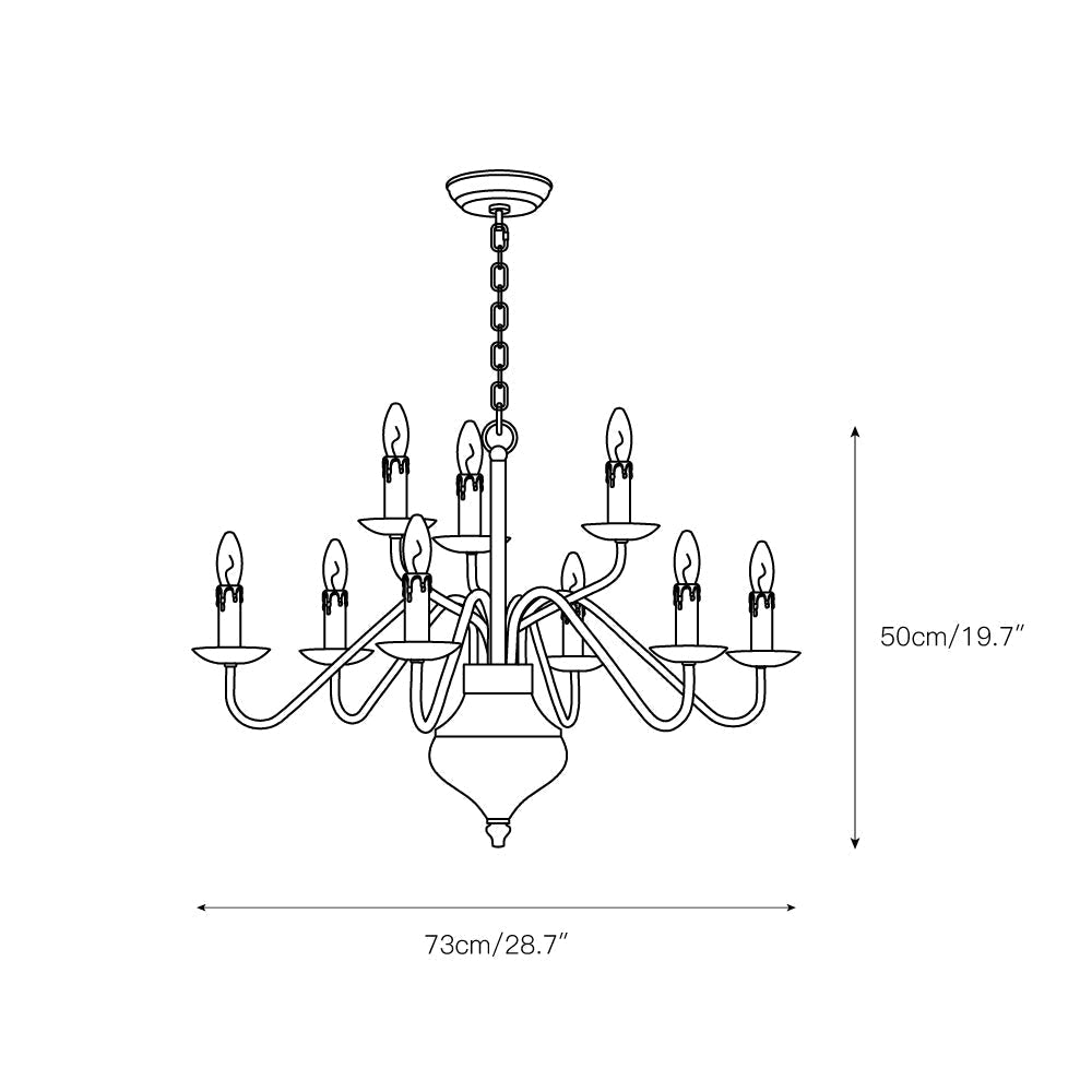 Blikuvyu Vintage Industrieller Messing-Kronleuchter-Letslighting
