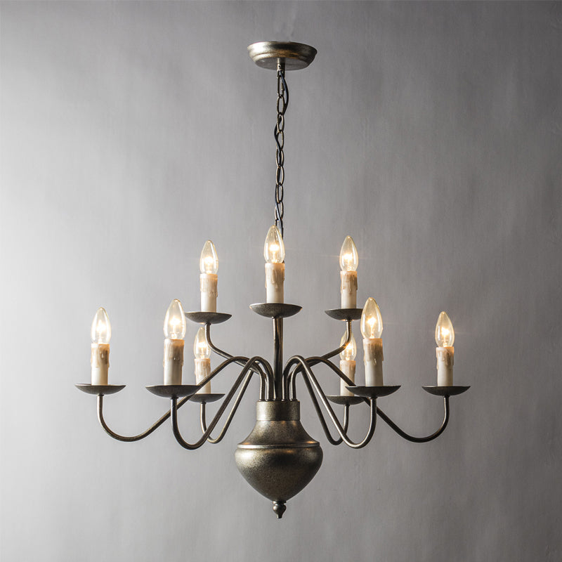 Blikuvyu Vintage Industrieller Messing-Kronleuchter-Letslighting