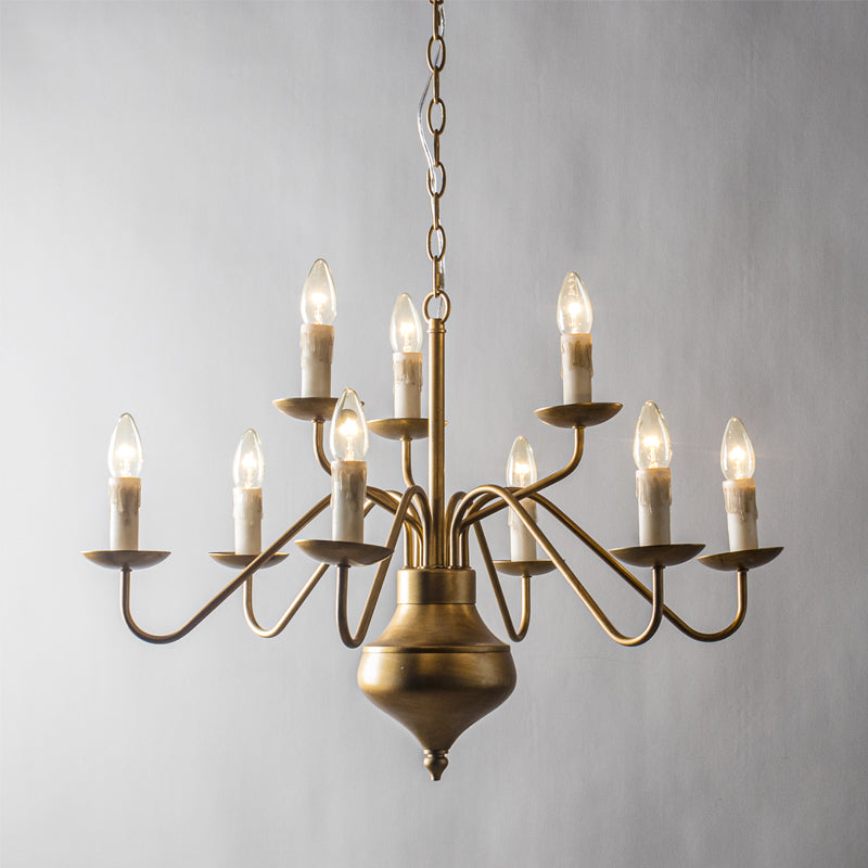 Blikuvyu Vintage Industrieller Messing-Kronleuchter-Letslighting