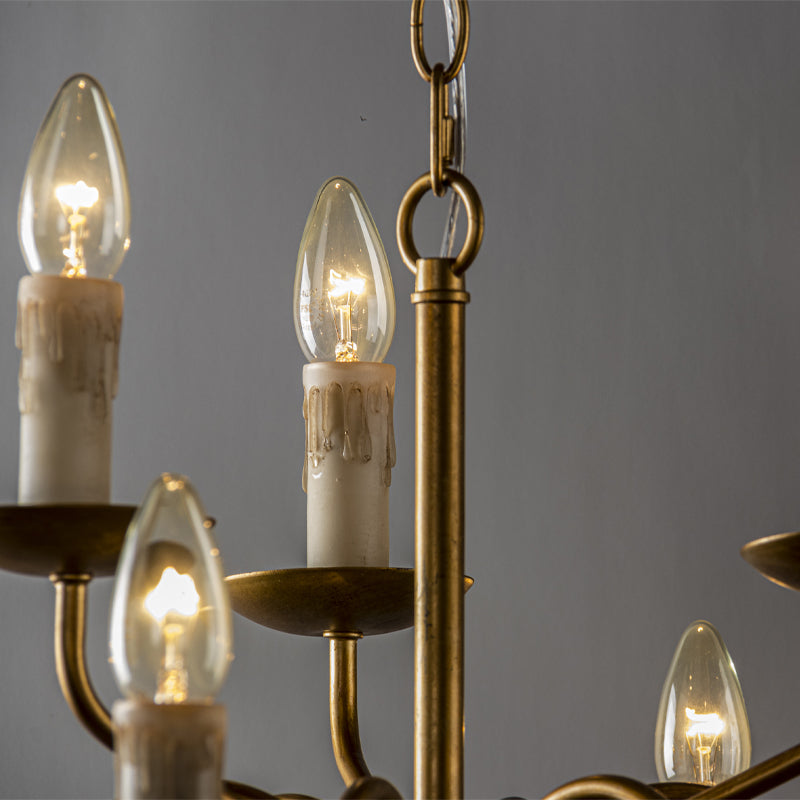 Blikuvyu Vintage Industrieller Messing-Kronleuchter-Letslighting