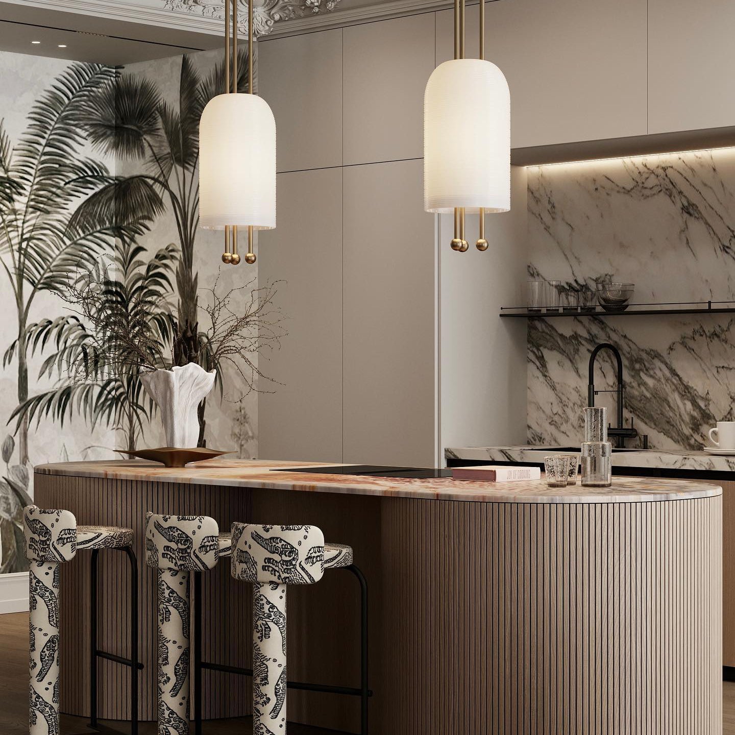 Voloraris Traditionelle Eleganz Glas-Pendelleuchte-Letslighting