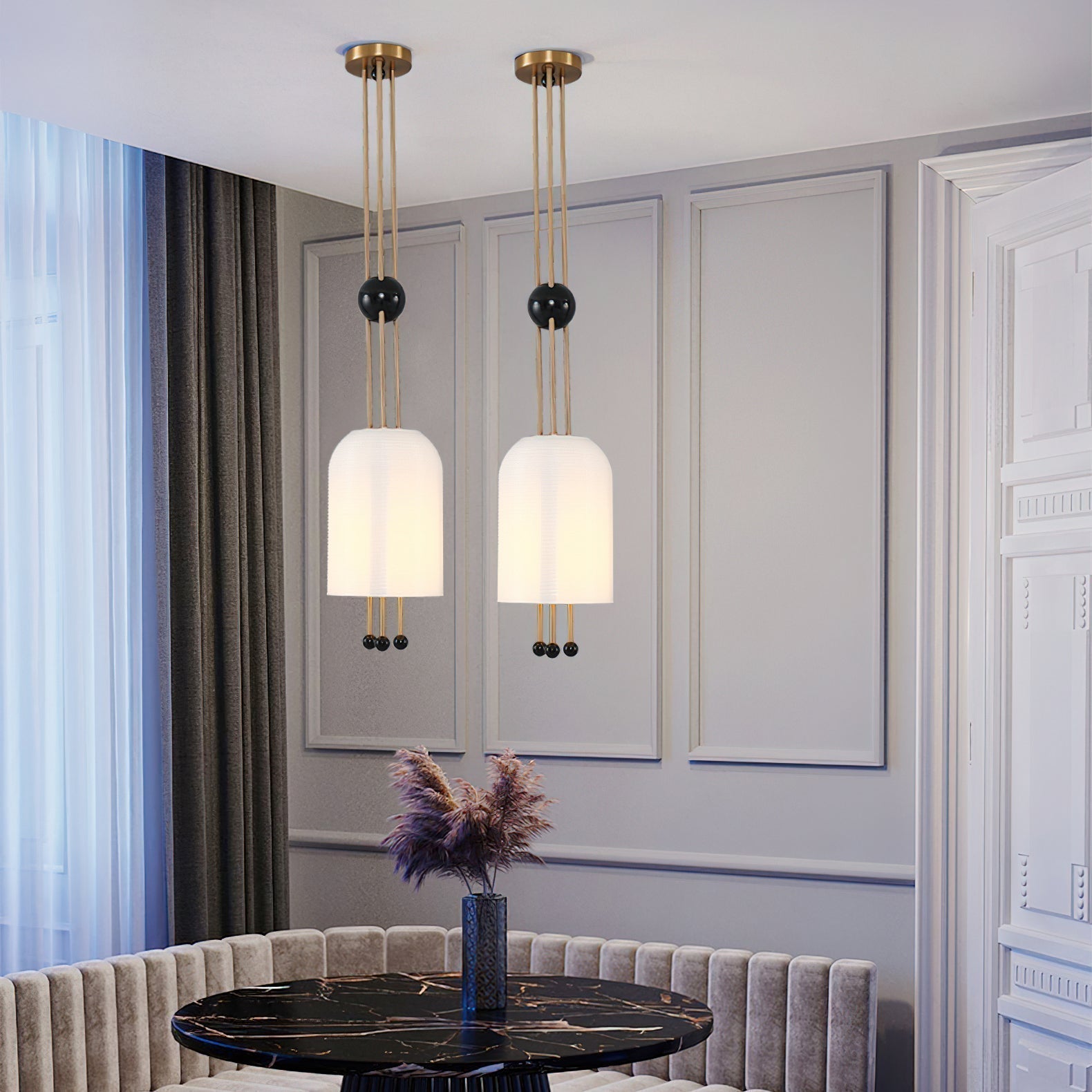 Voloraris Traditionelle Eleganz Glas-Pendelleuchte-Letslighting
