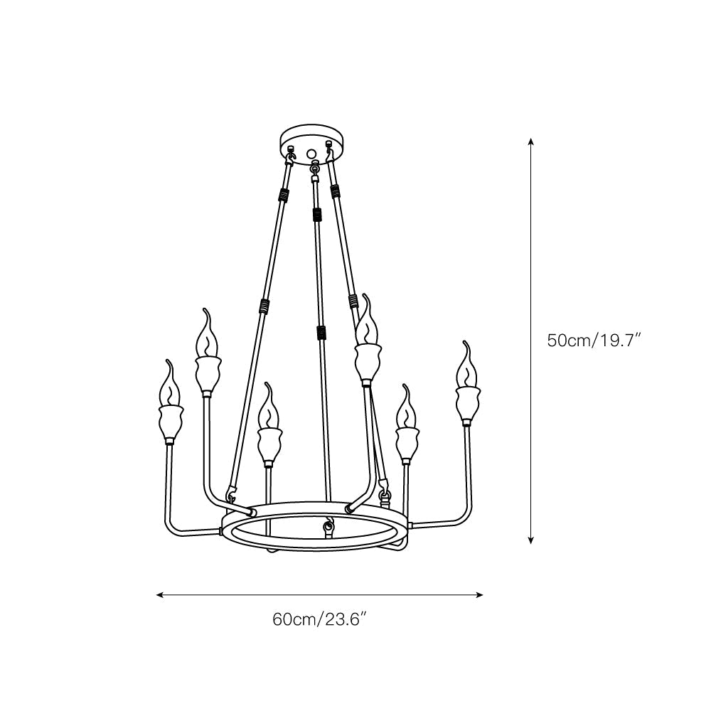 Fljotuvyh Modern Industrial Kerze Kronleuchter-Letslighting