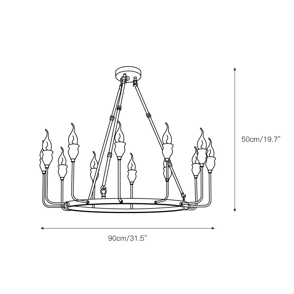 Fljotuvyh Modern Industrial Kerze Kronleuchter-Letslighting