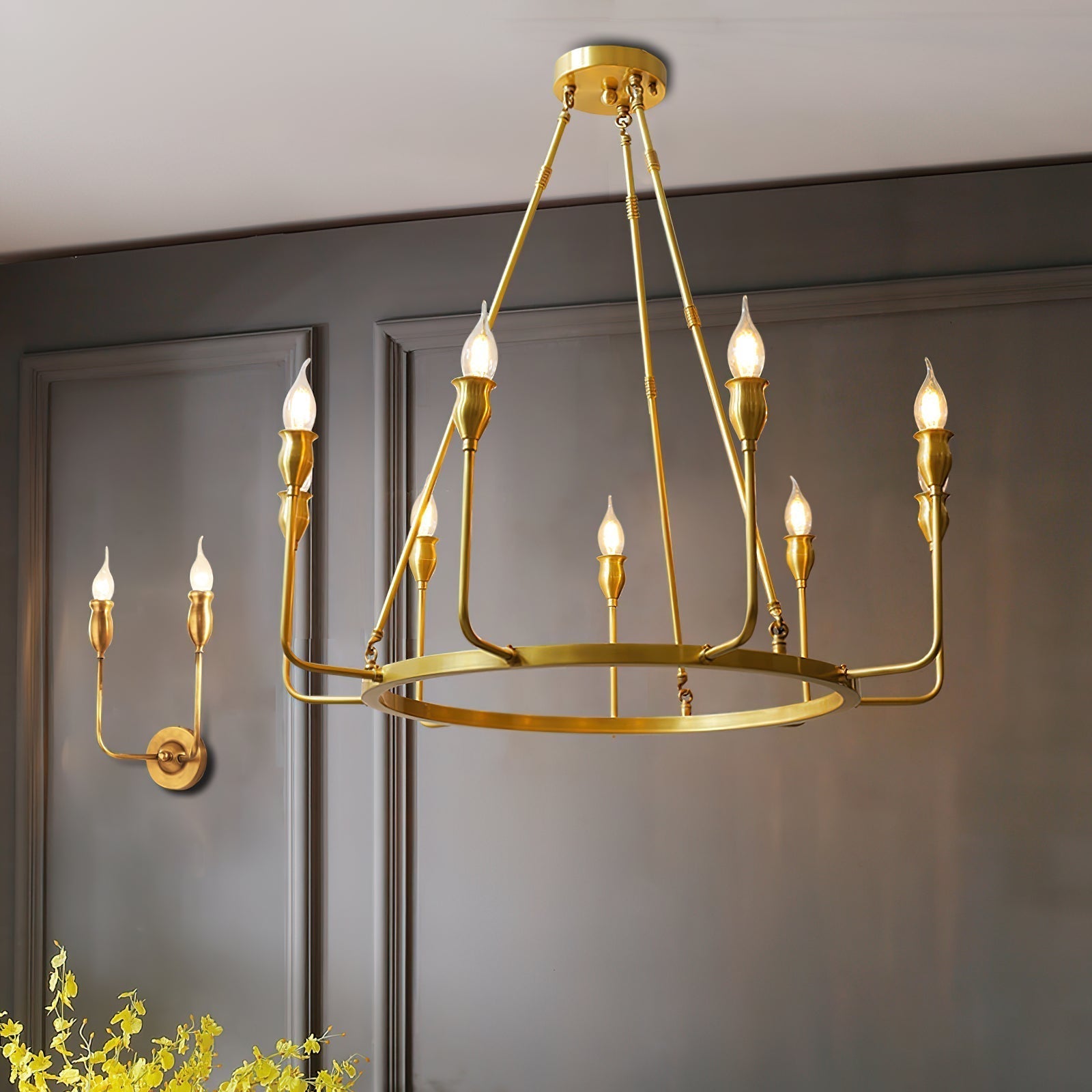 Fljotuvyh Modern Industrial Kerze Kronleuchter-Letslighting