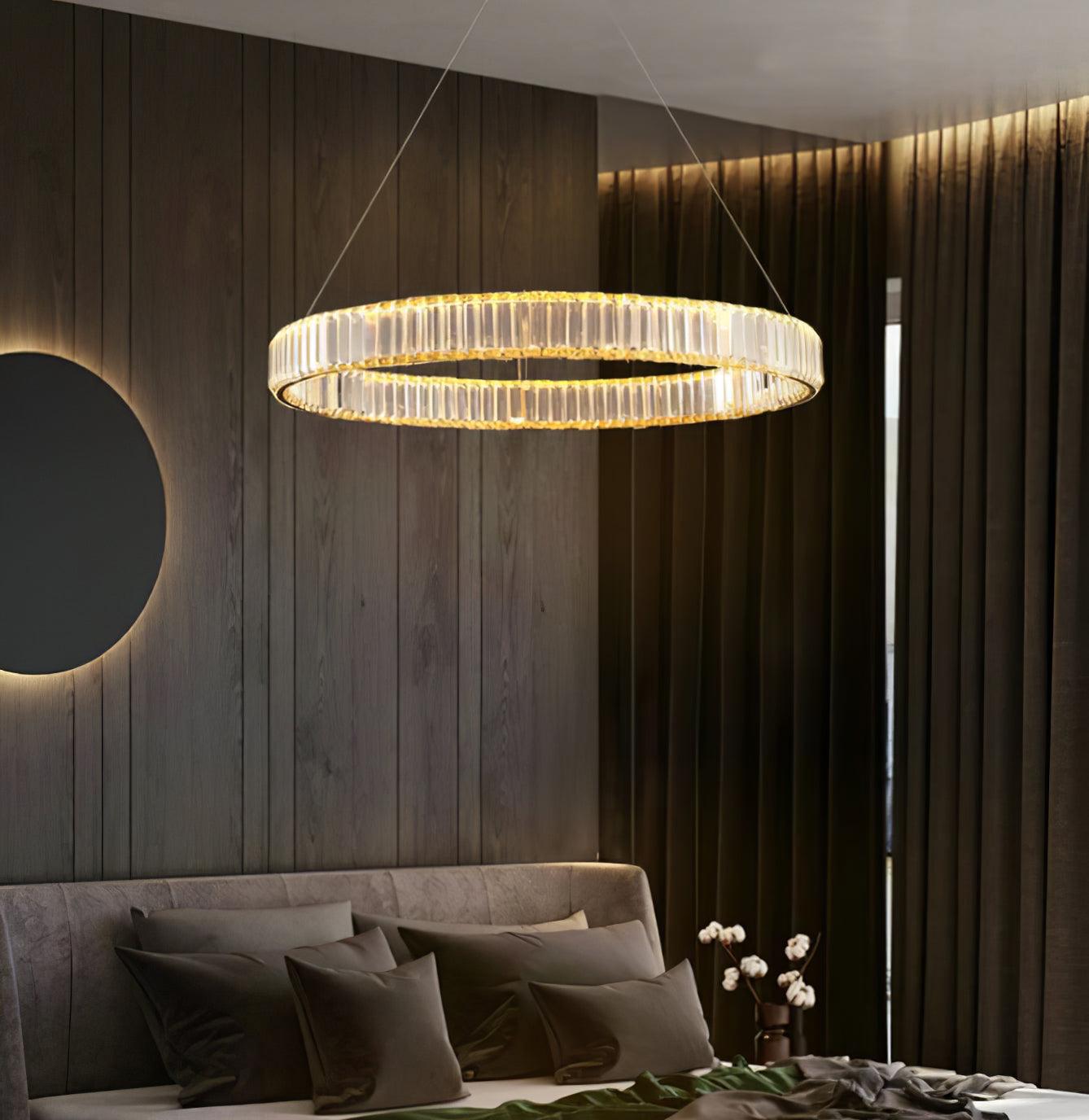 Lustra Kronleuchter-Goldkristallring-Letslighting