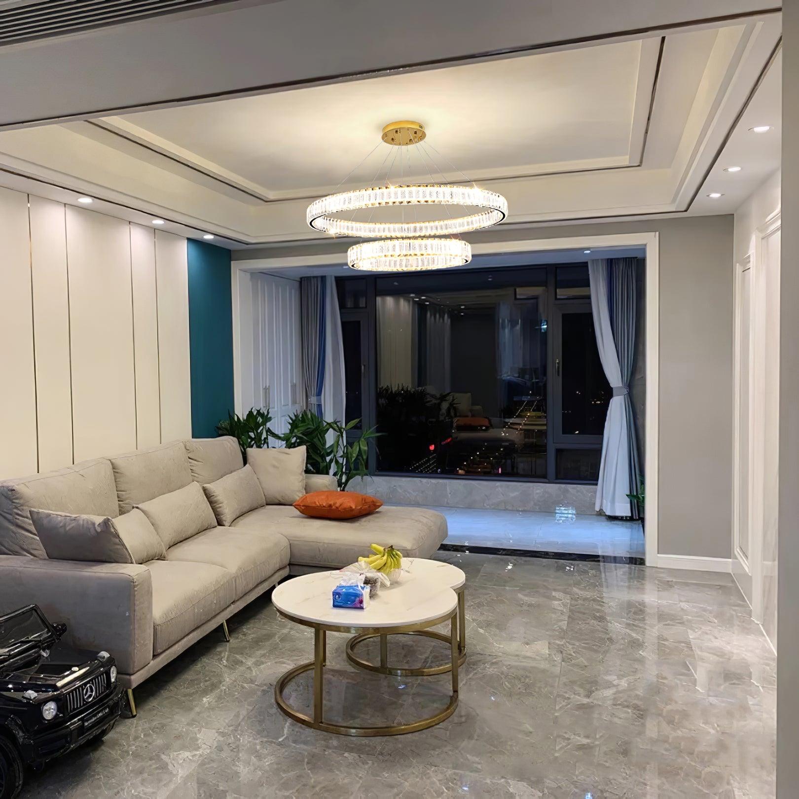 Lustra Kronleuchter-Goldkristallring-Letslighting