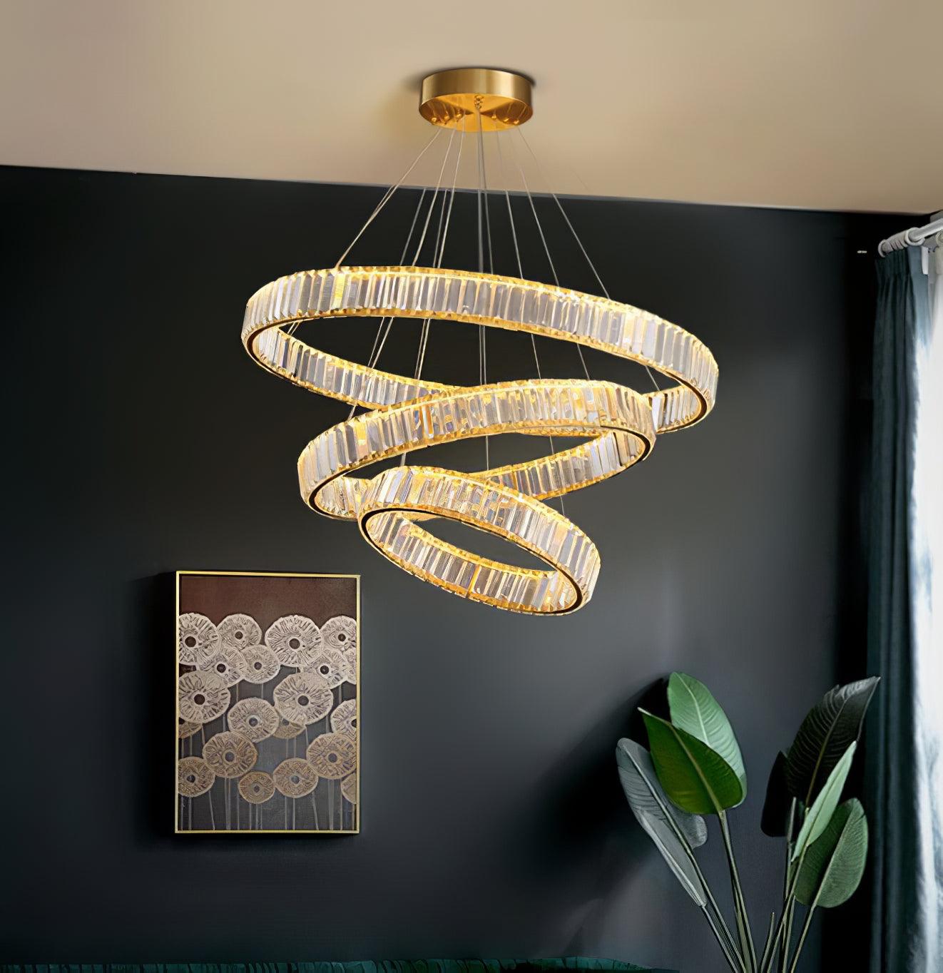 Lustra Kronleuchter-Goldkristallring-Letslighting