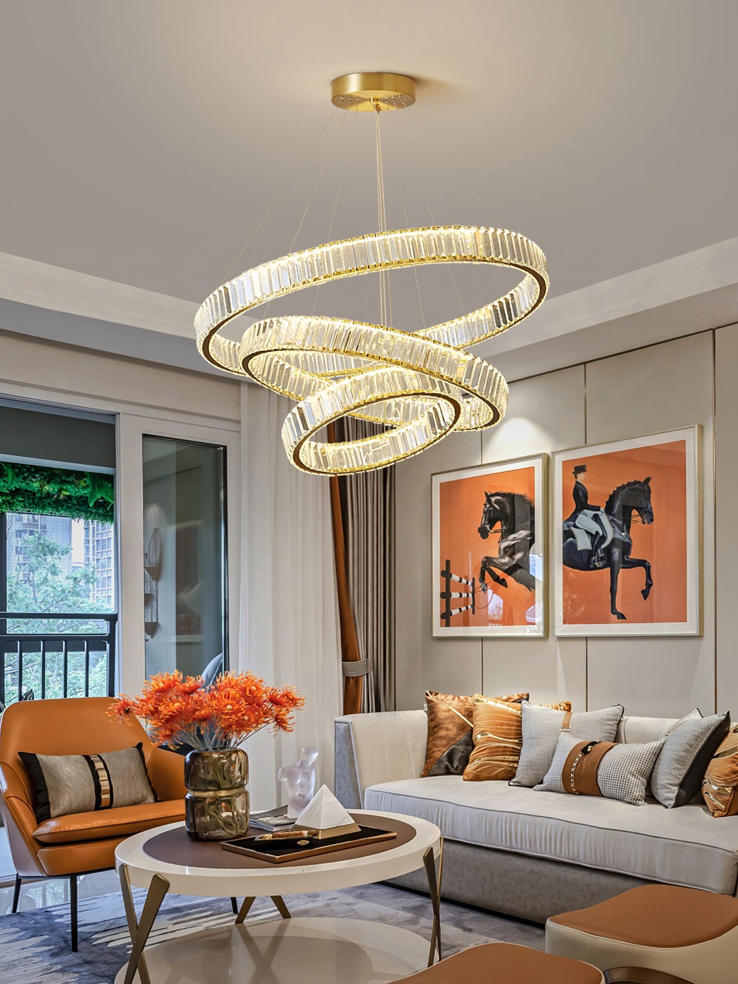 Lustra Kronleuchter-Goldkristallring-Letslighting