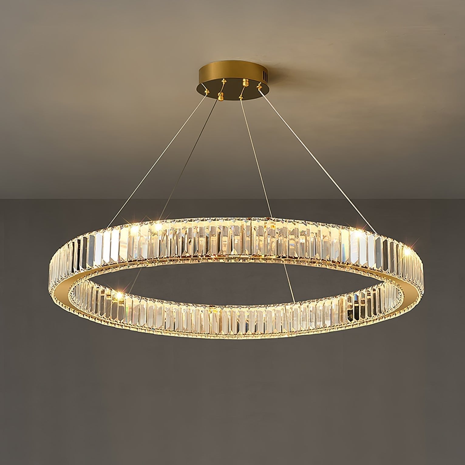 Lustra Kronleuchter-Goldkristallring-Letslighting