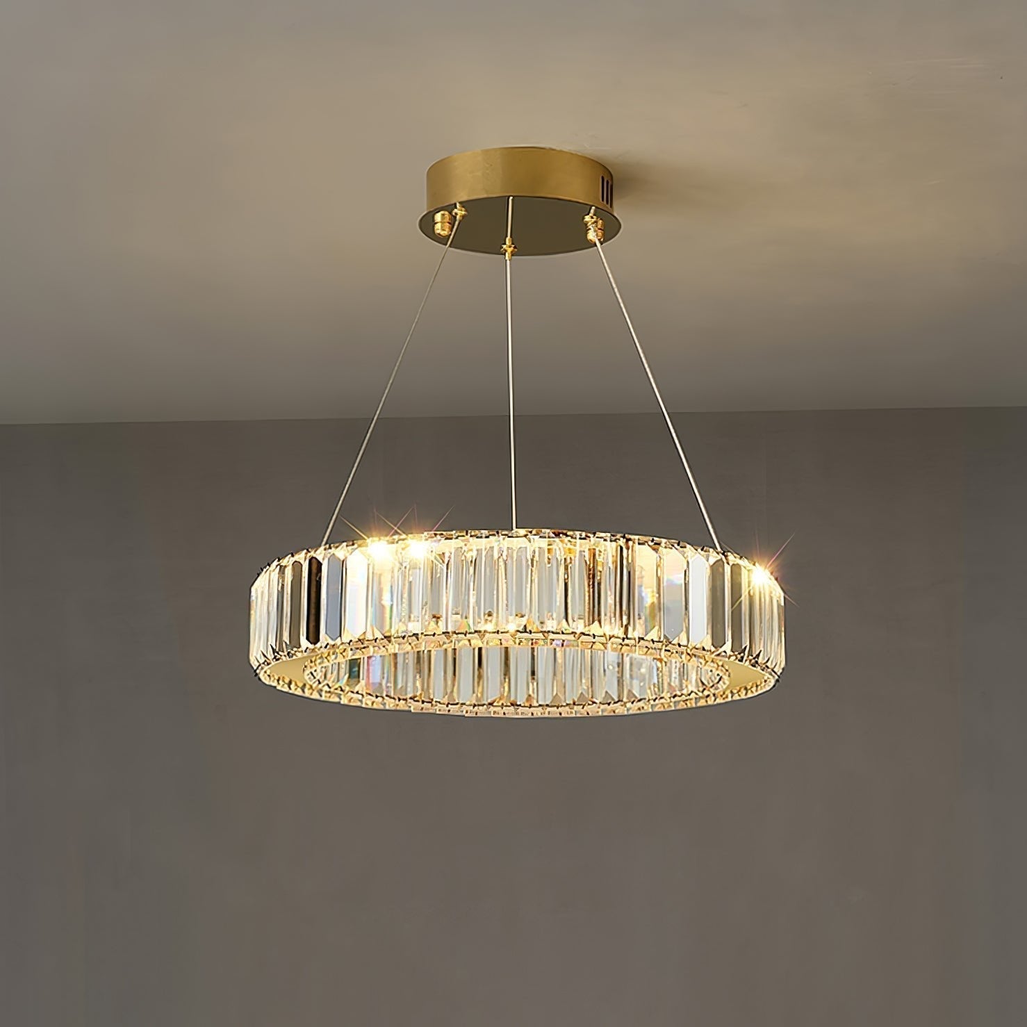 Lustra Kronleuchter-Goldkristallring-Letslighting