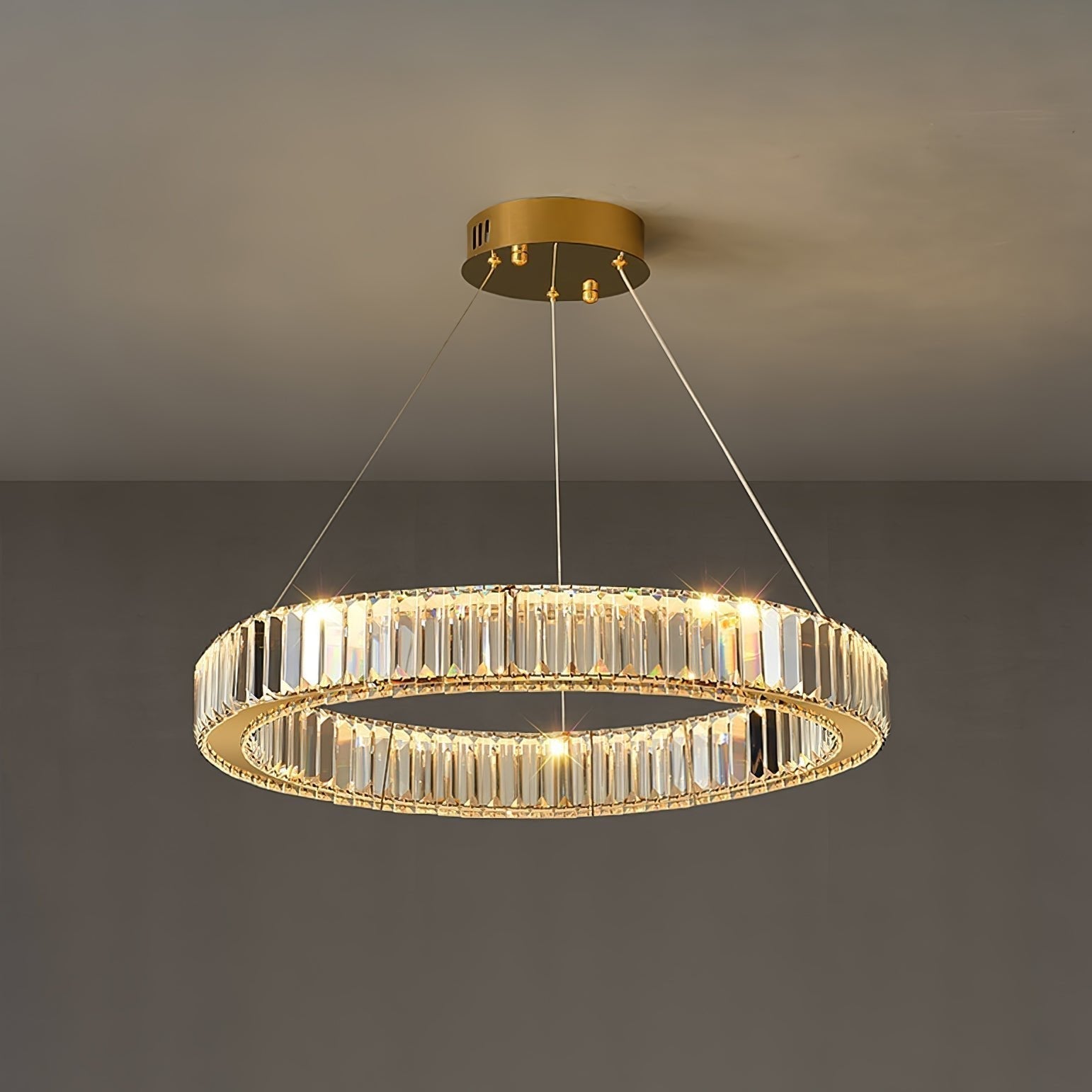 Lustra Kronleuchter-Goldkristallring-Letslighting